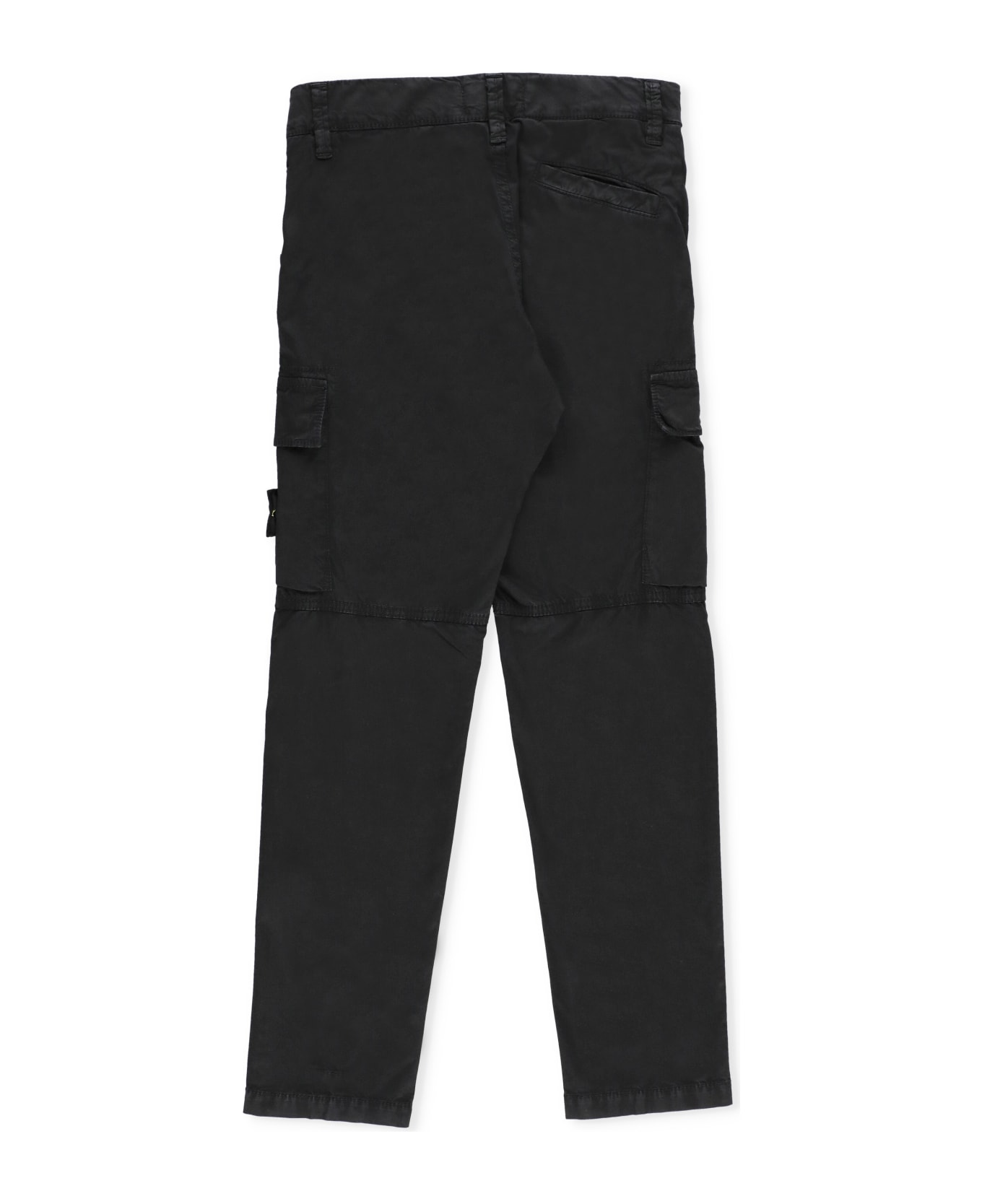 Stone Island Cotton Cargo Pants - Black