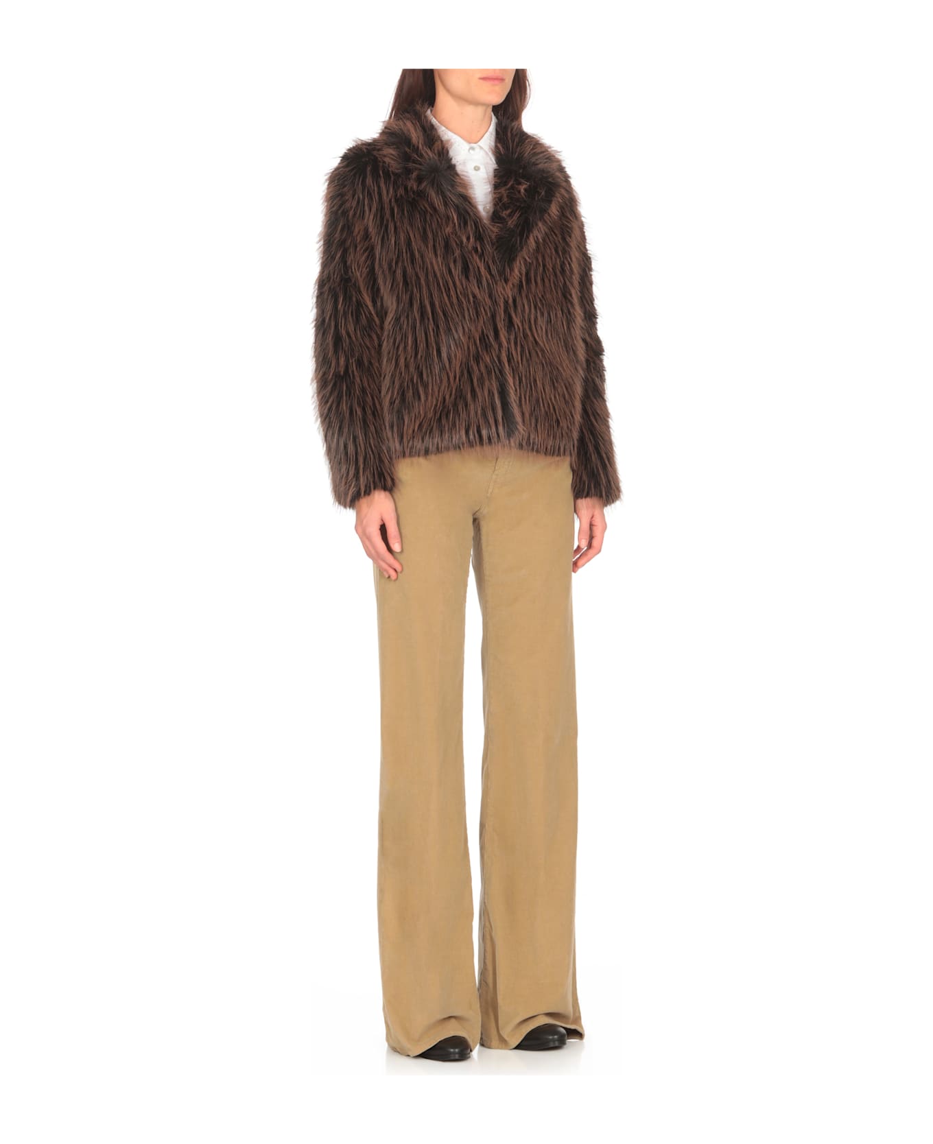 Valentini 1972 Eco Silver Fox Coat - Brown