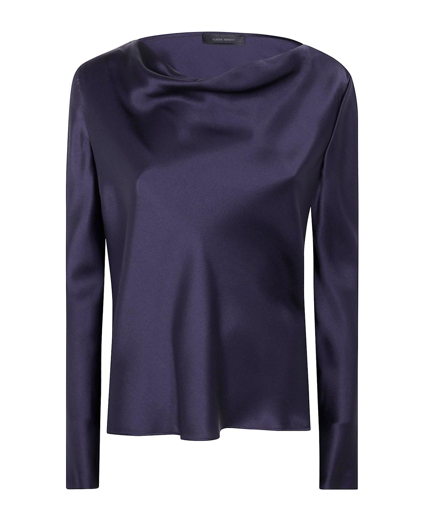 Alberta Ferretti Satin Blouse - Blue