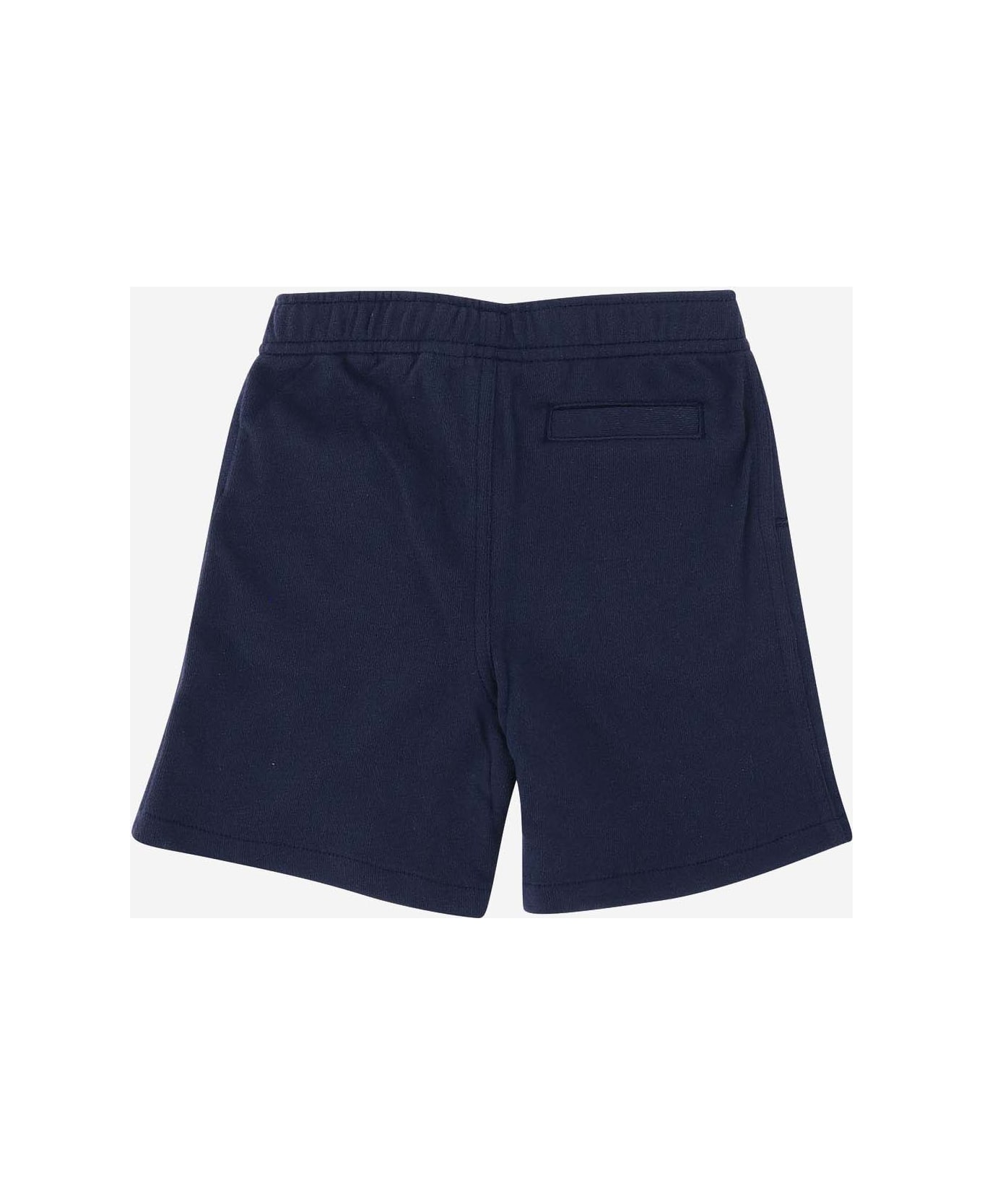Polo Ralph Lauren Cotton Short Pants With Logo - Blue ボトムス
