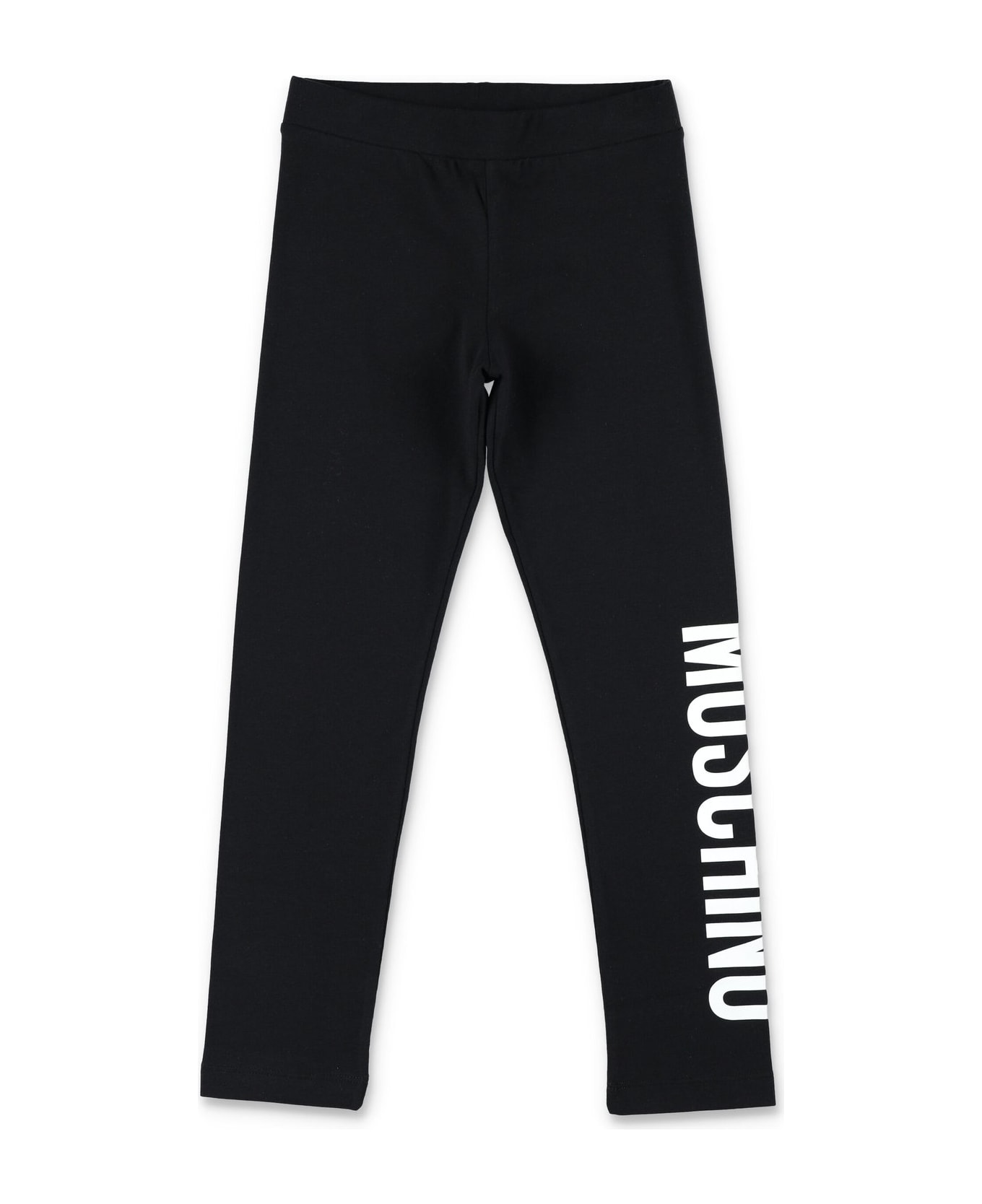 Moschino Logo-printed Stretched Leggings - Black