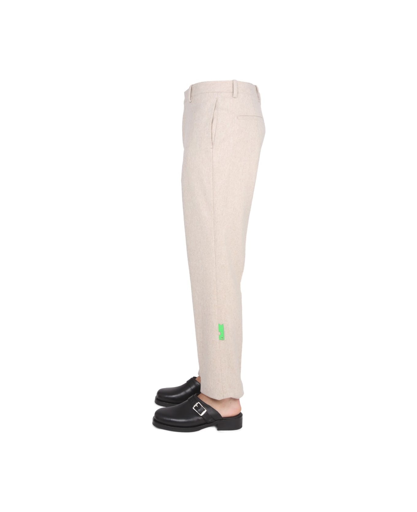 Off-White Slim Fit Pants - POWDER