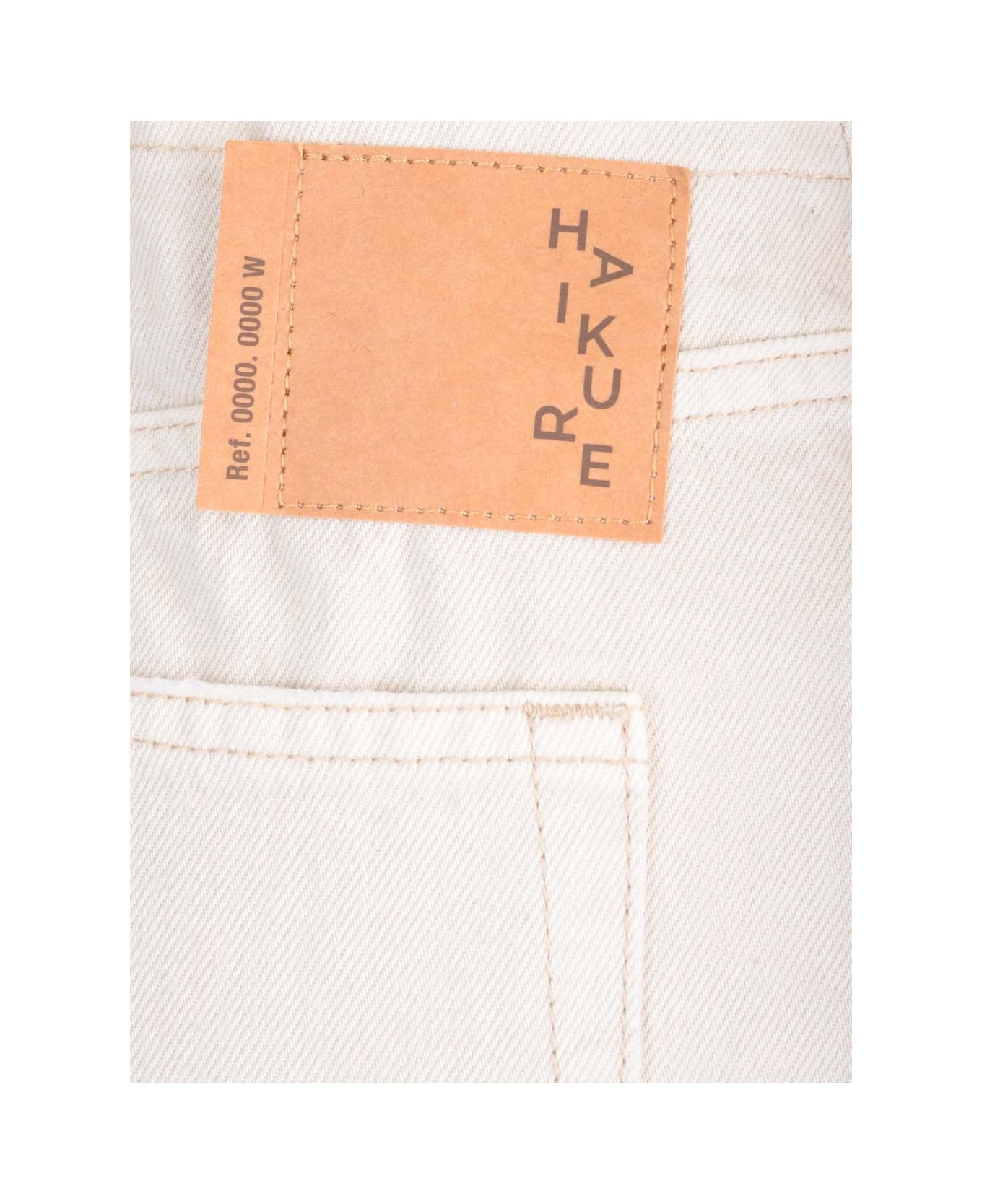 Haikure Midi Denim Skirt - Beige