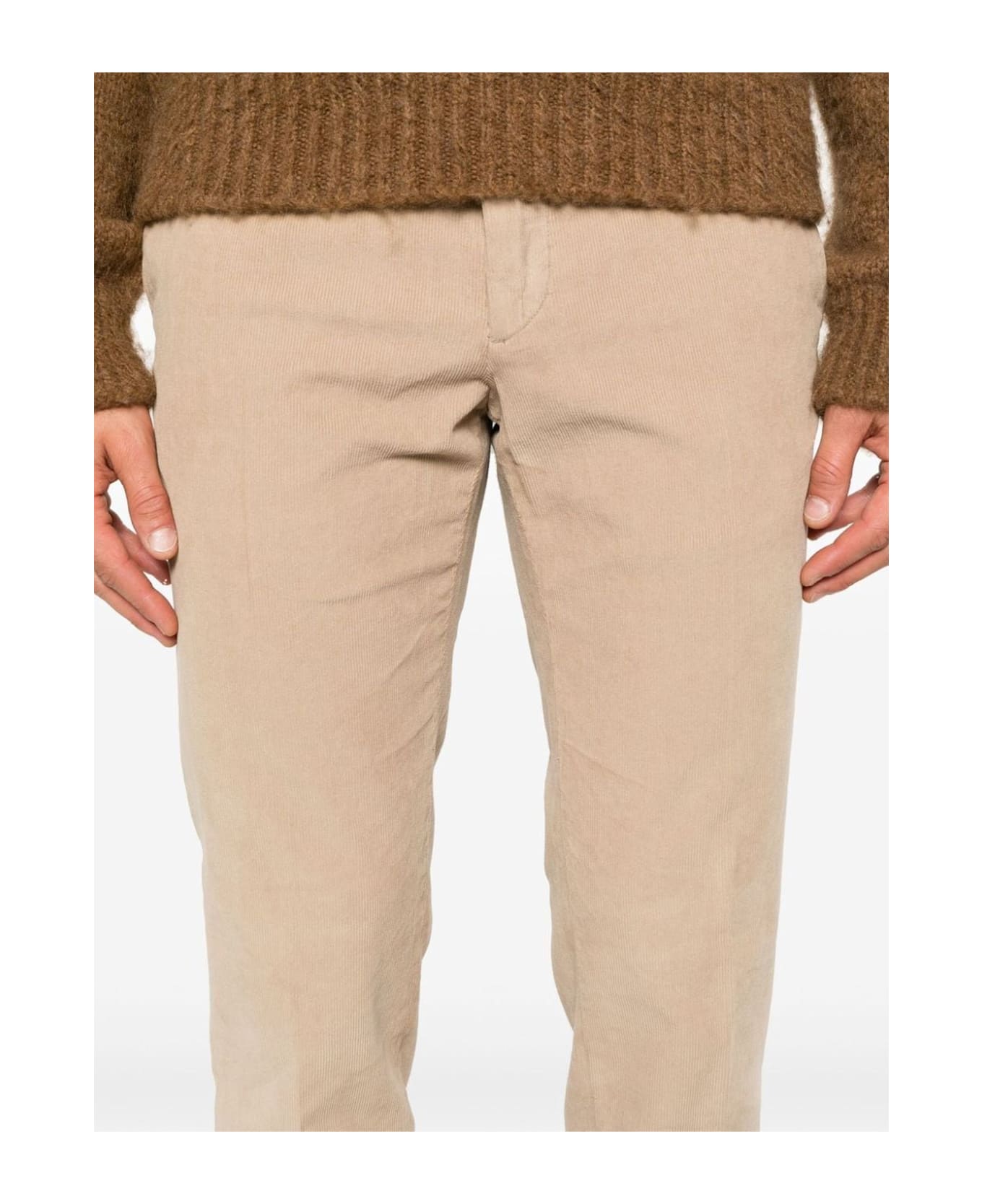 Incotex Beige Stretch-cotton Corduroy Trousers - Beige