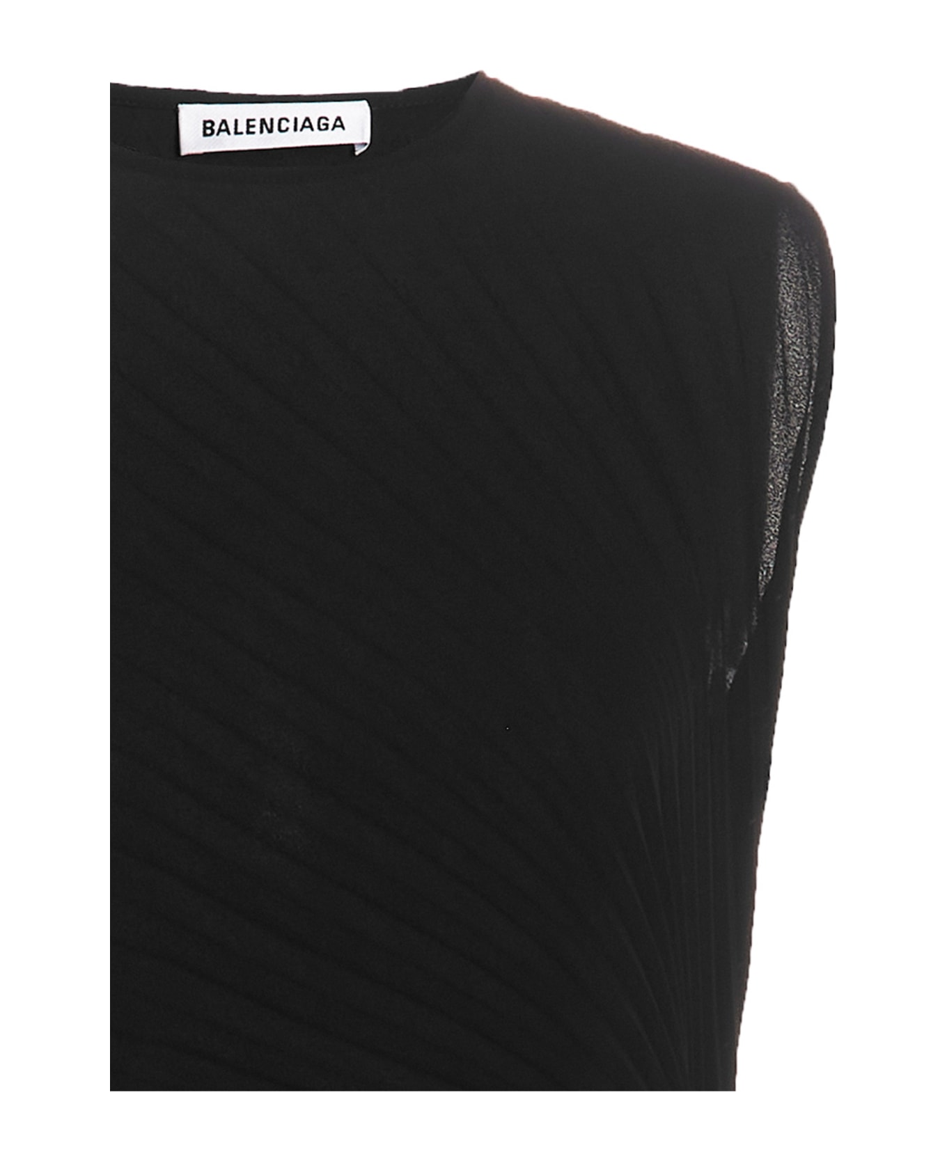 Balenciaga Asymmetrical Pleated Dress - Black   ワンピース＆ドレス