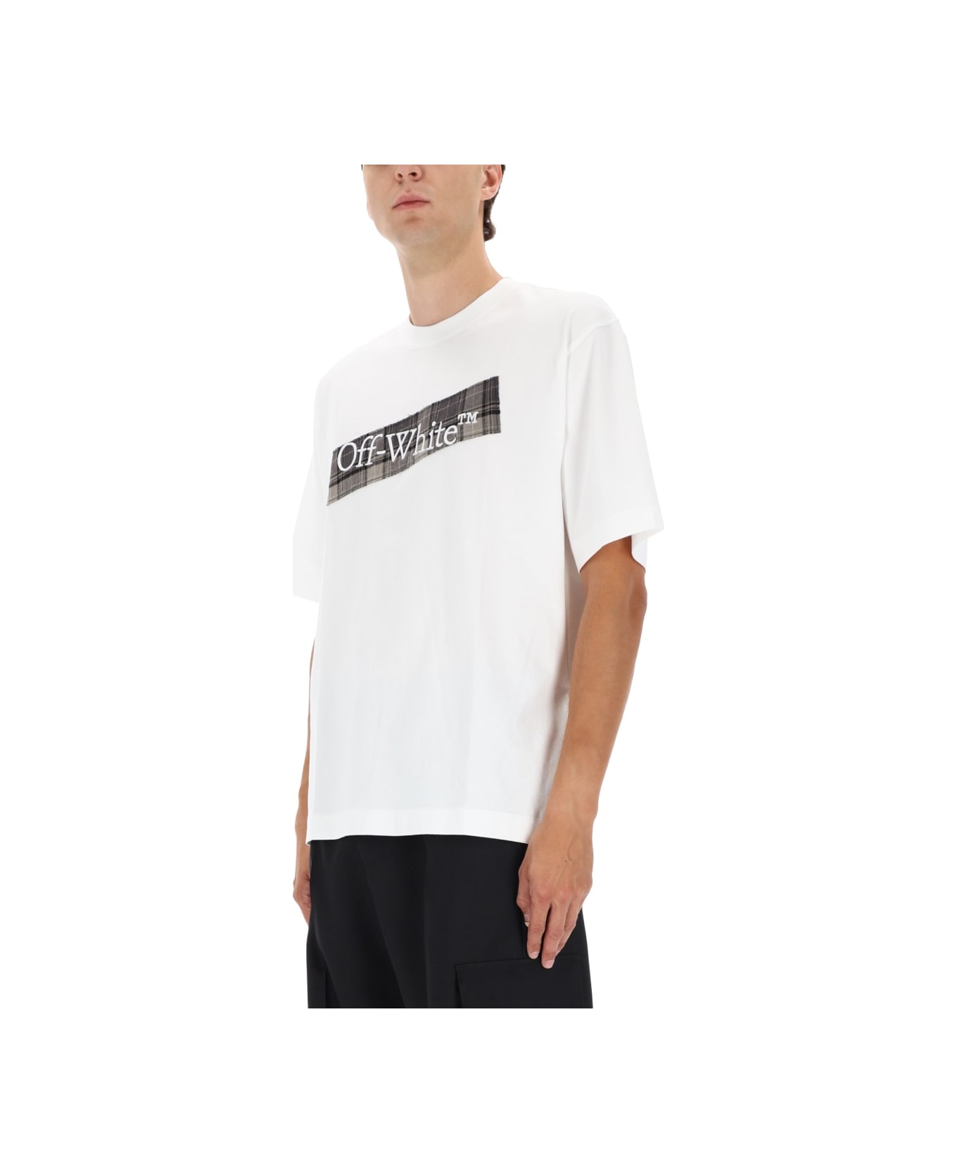 Off-White T-shirt With Logo - WHITE