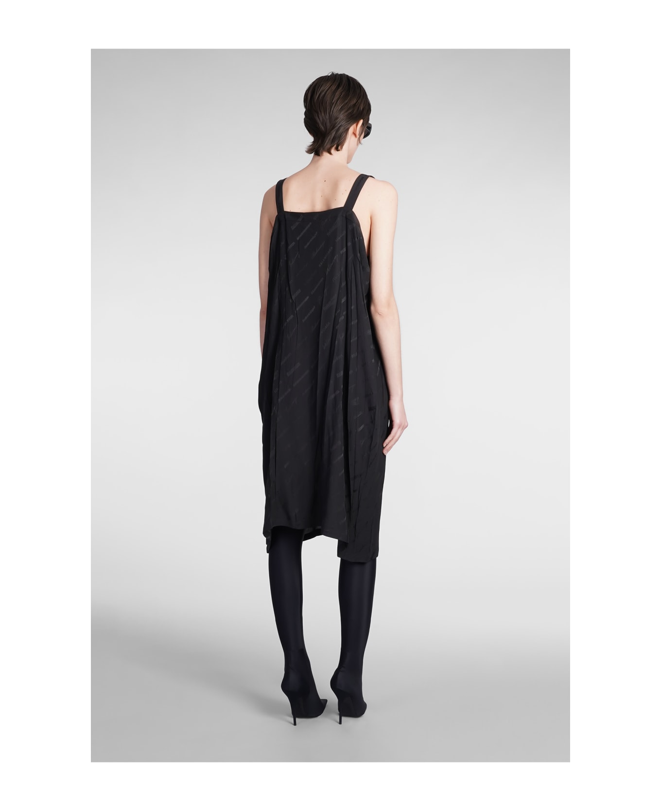 Balenciaga Dress In Black Silk - black