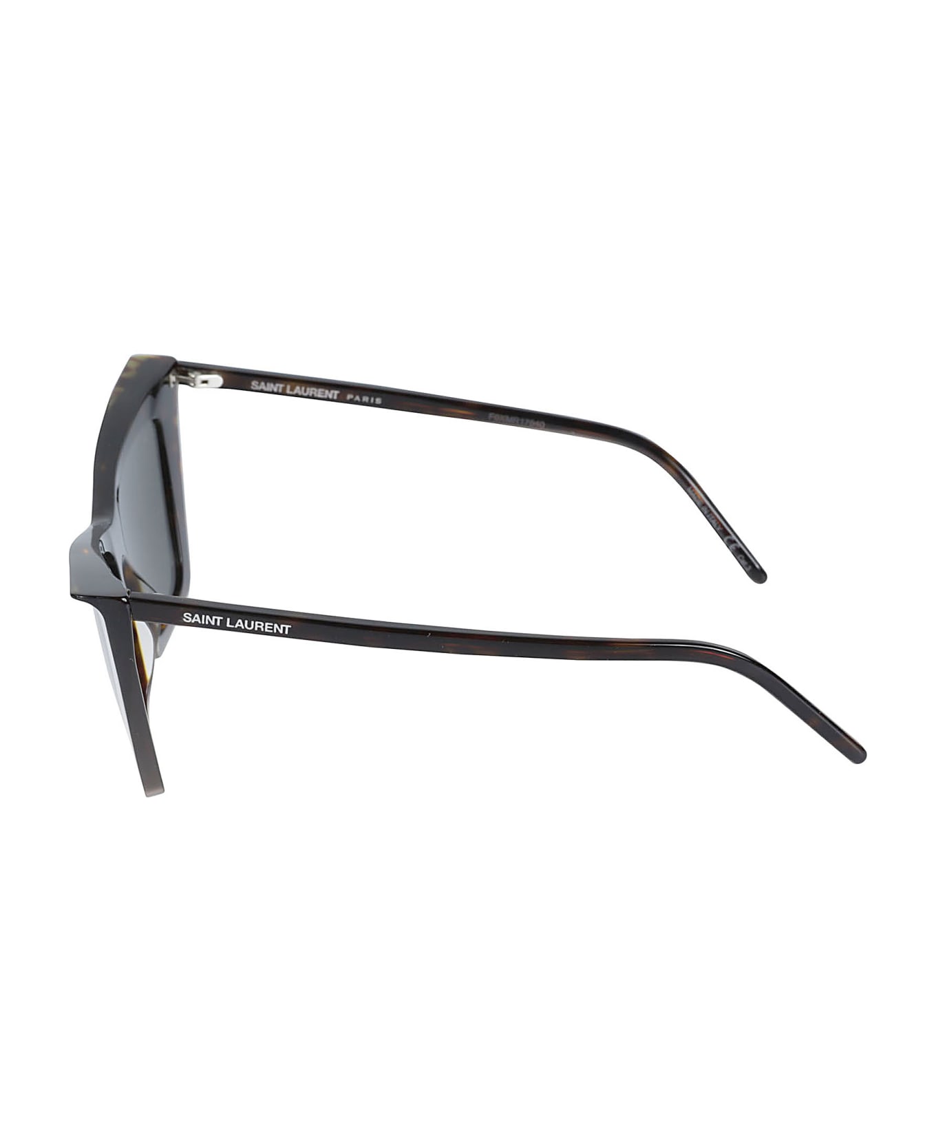 Saint Laurent Eyewear Square Cat Eye Sunglasses - Havana Grey サングラス