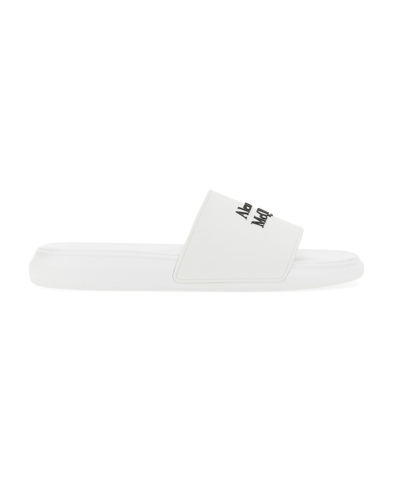 Alexander McQueen Rubber Sandals With Logo - White その他各種シューズ