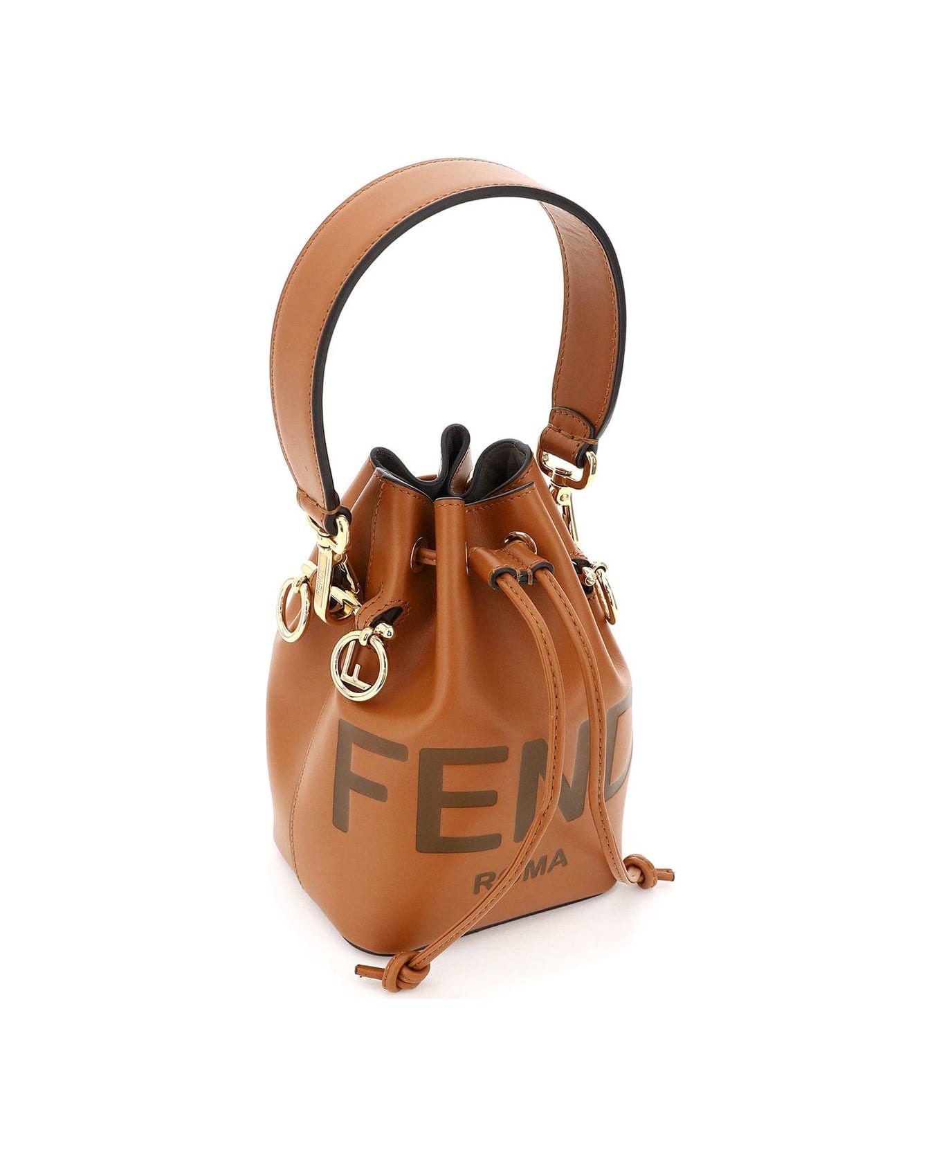 Fendi Logo Small Mon Tresor Bucket Bag - Brown トートバッグ
