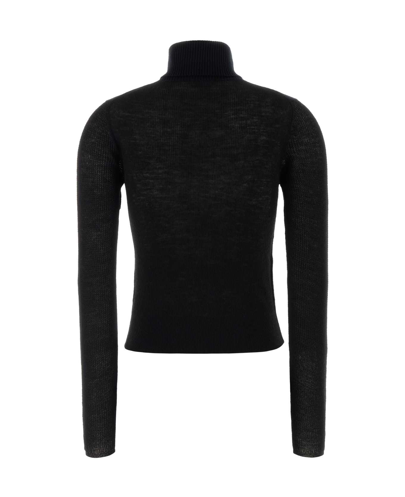 Burberry Black Wool Blend Sweater - BLACK