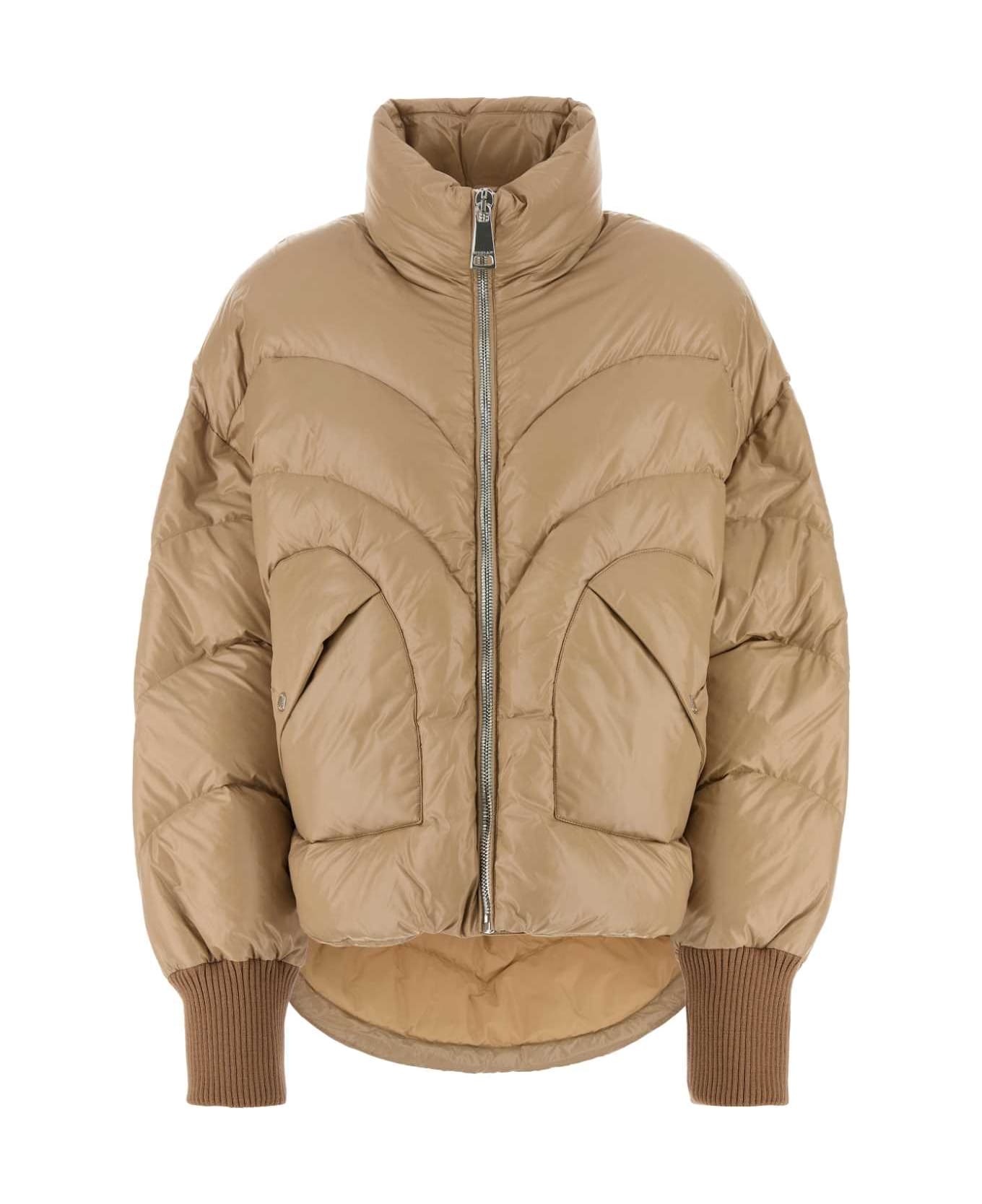 Khrisjoy Beige Nylon Down Jacket - CHAMPAGNE