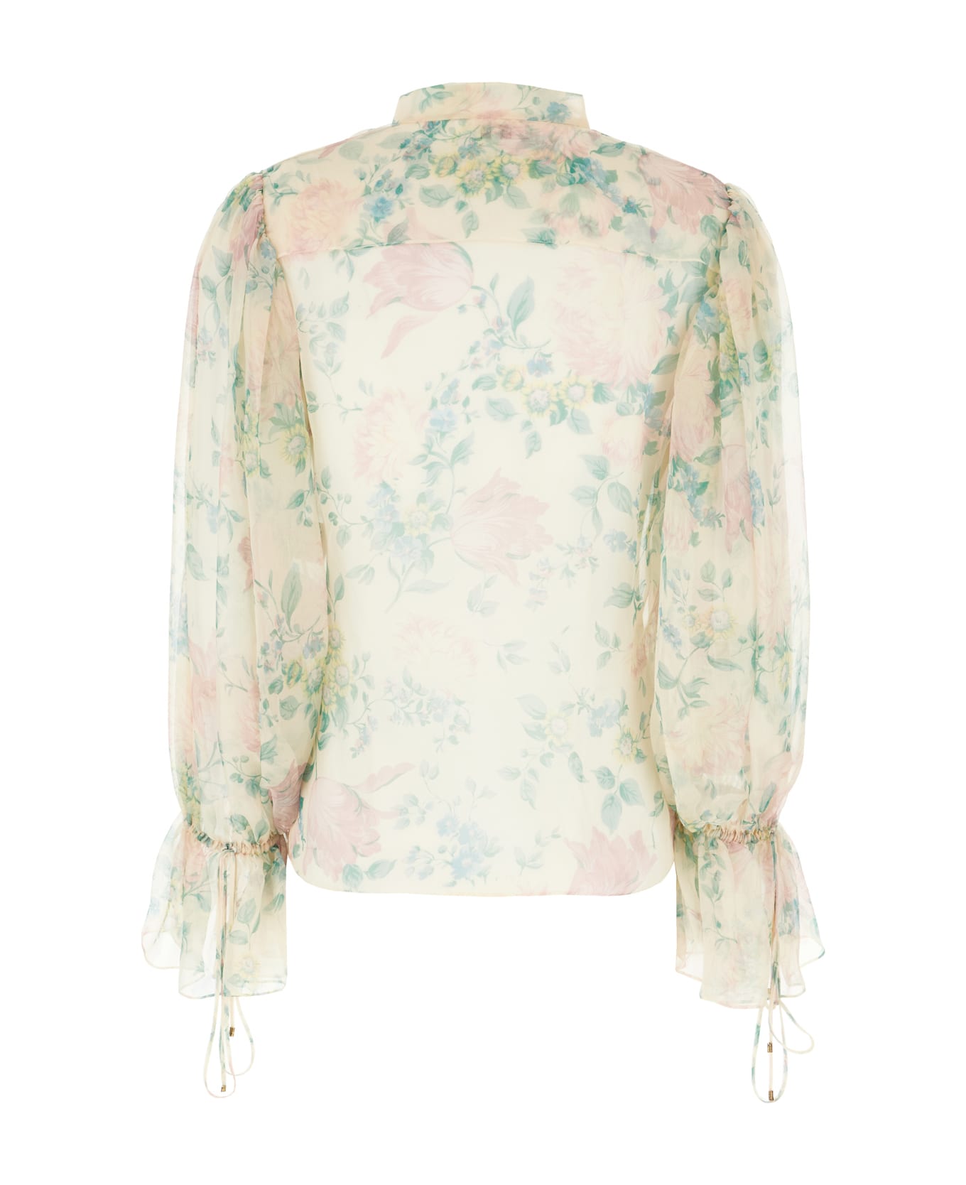 Chloé Printed Silk Blouse - Beige