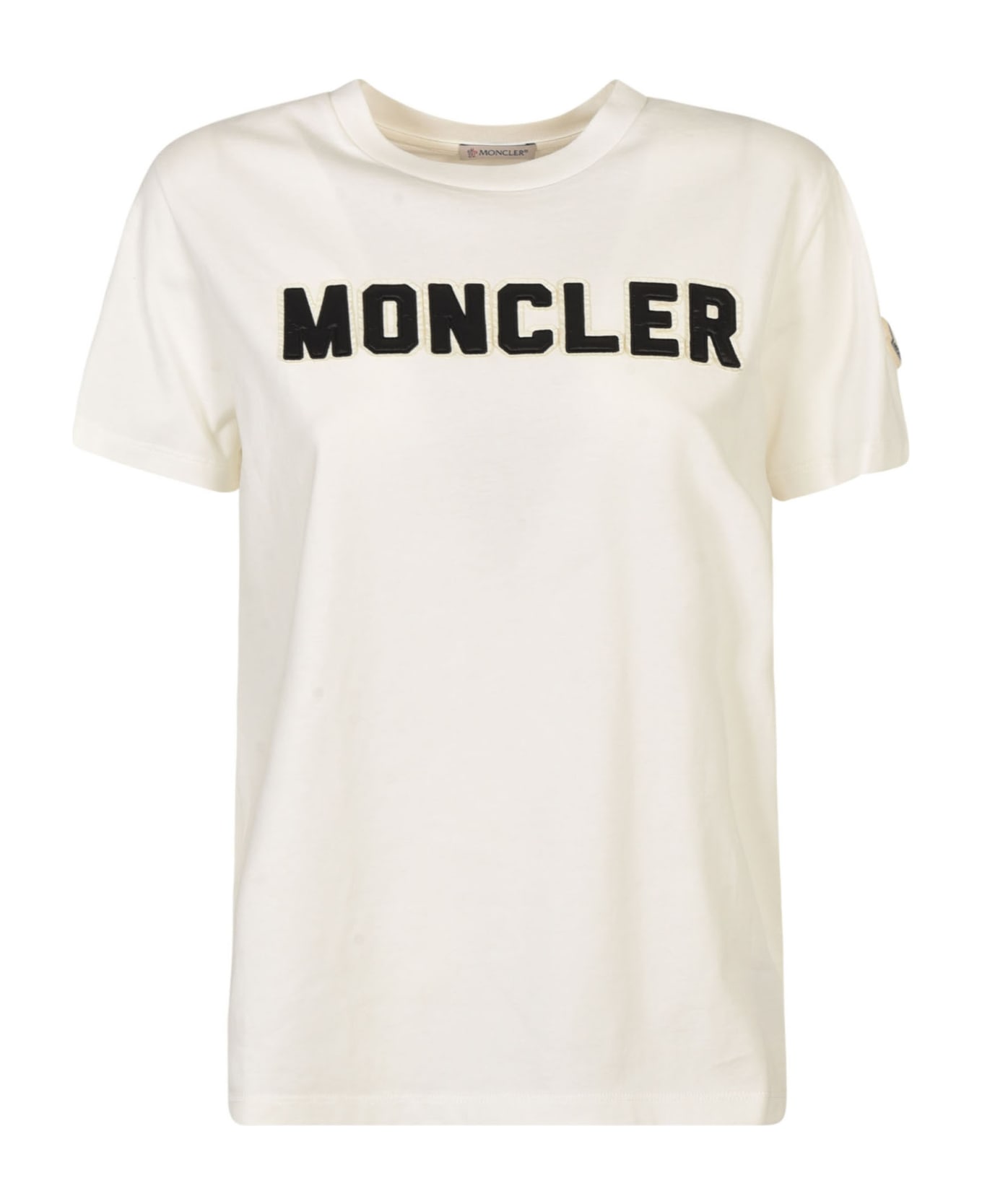 Moncler Classic Chest Logo T-shirt - Natural