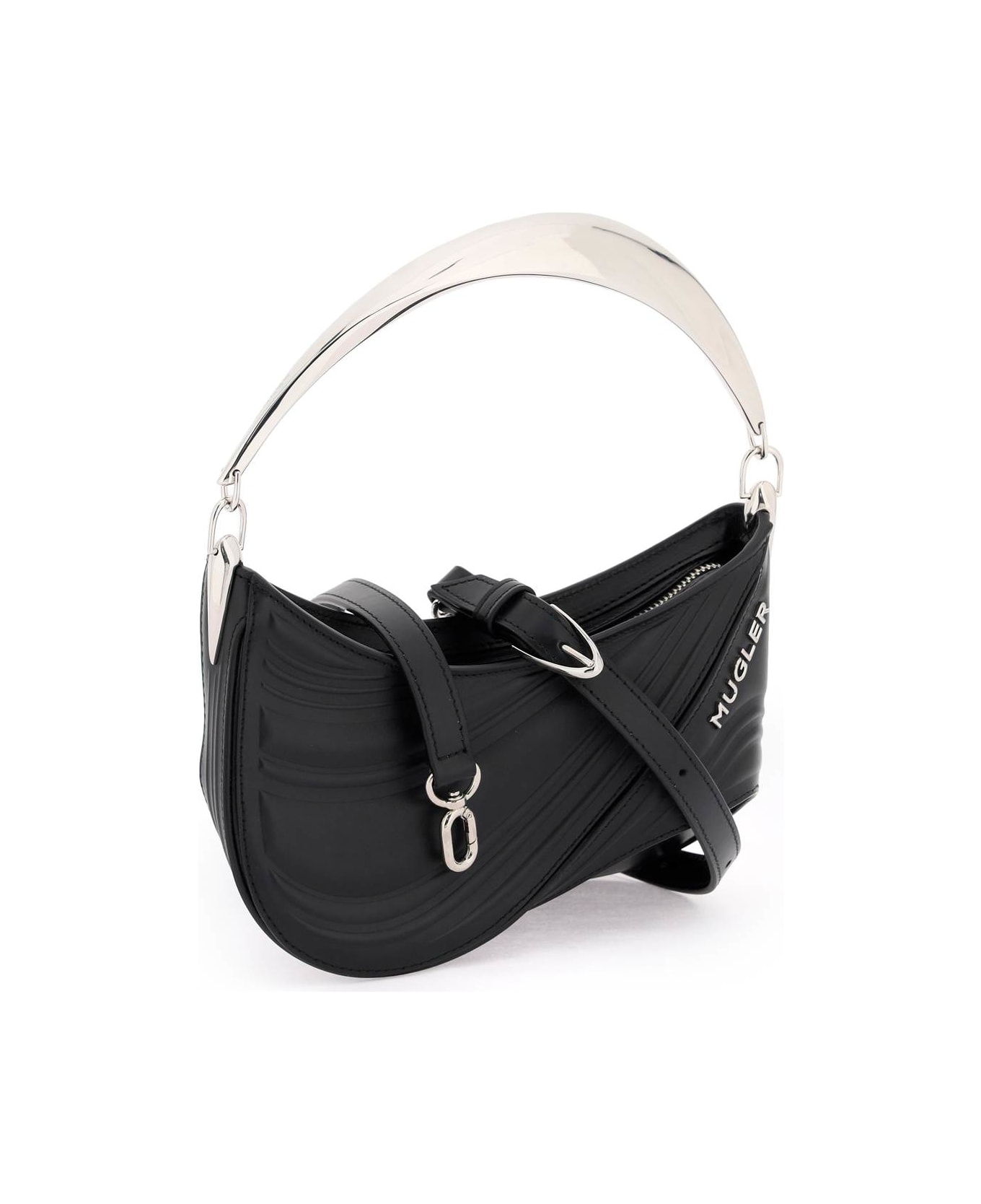 Mugler Spiral Curve 01 Handbag - BLACK (Black) トートバッグ