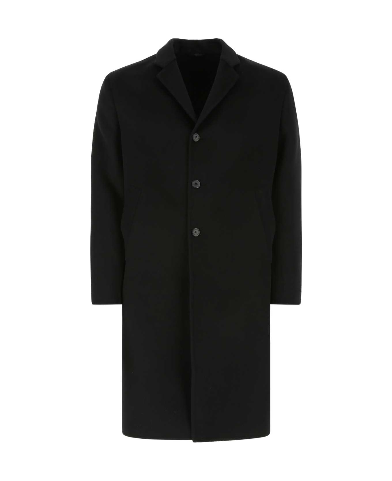 Prada Black Wool Blend Coat - F0002 コート