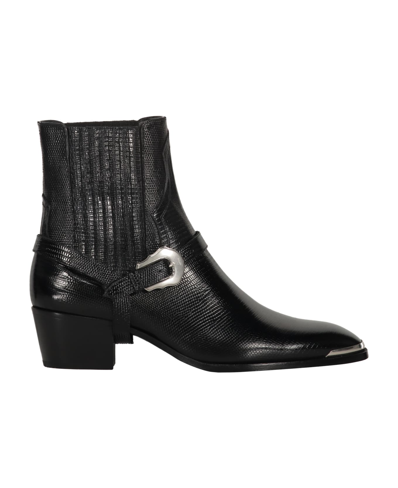 Celine Leather Chelsea Boots - black