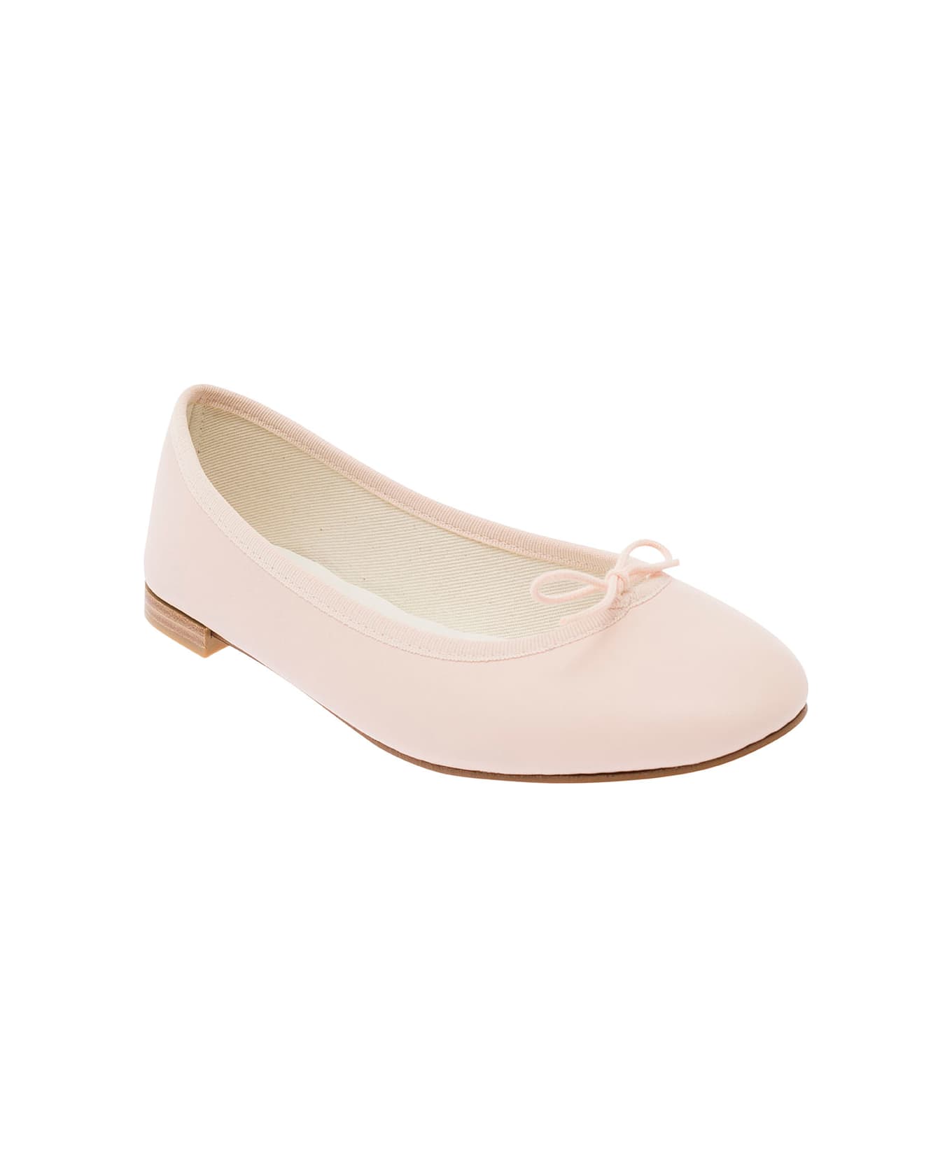 Repetto 'cendrillon' Pink Ballet Flats With Bow Detail In Smooth Leather Woman - Pink フラットシューズ