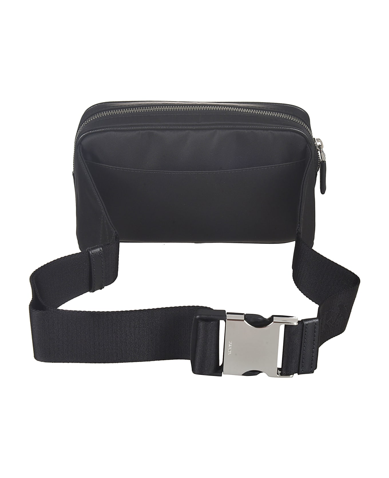 Prada Top Zip Buckled Shoulder Bag - Black/Yellow