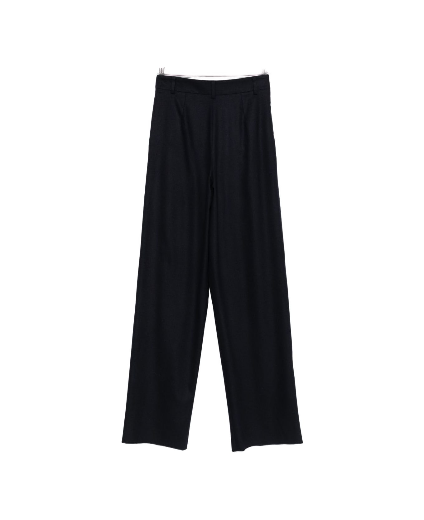 Emporio Armani Wool Checked Trousers - Blue