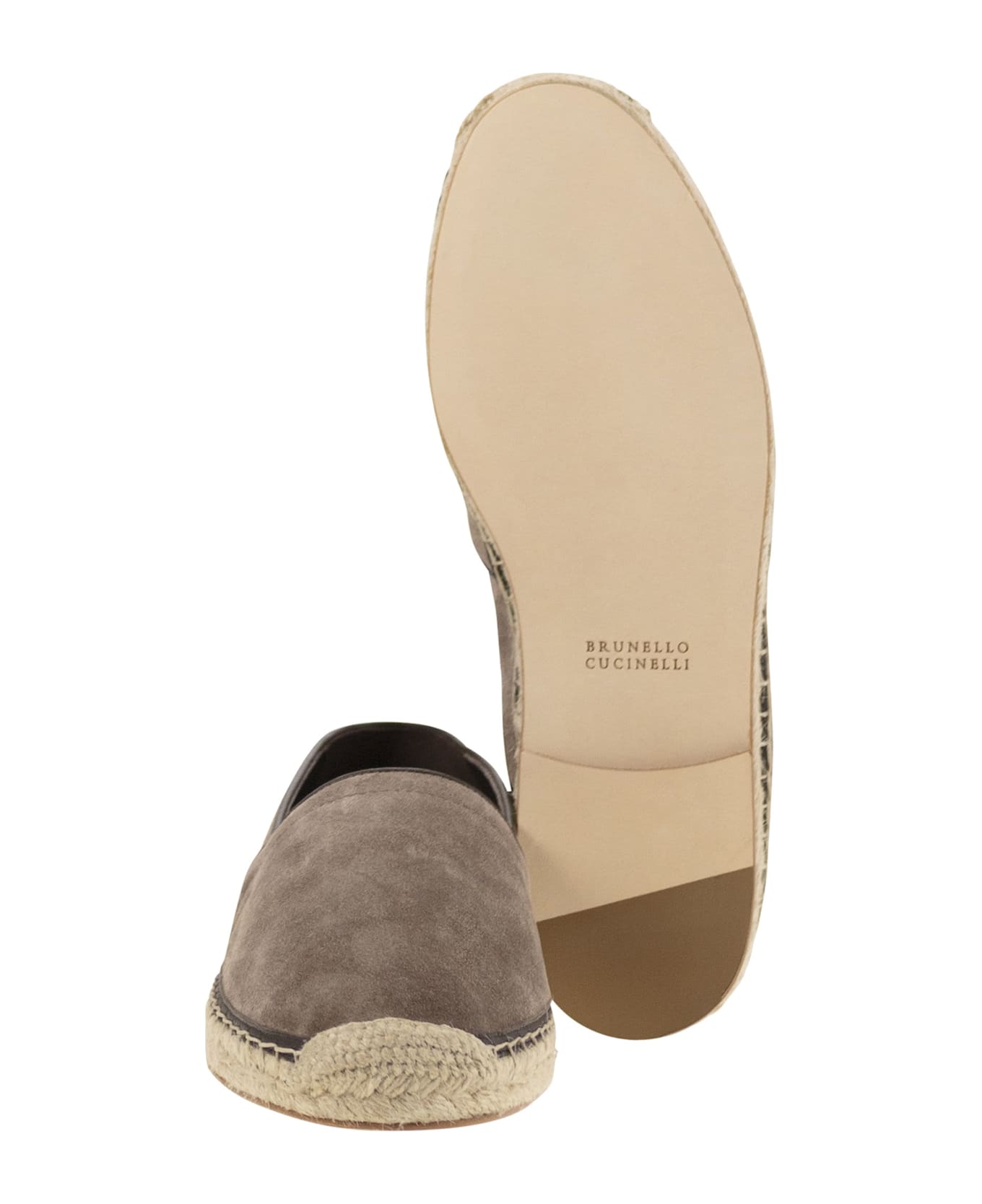 Brunello Cucinelli Suede Espadrilles - Turtledove