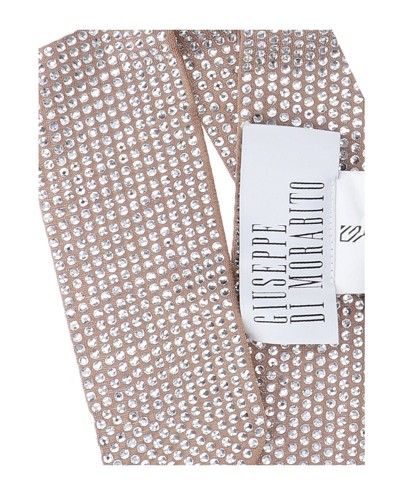 Giuseppe di Morabito Viscose Scarf With Rhinestones - Beige