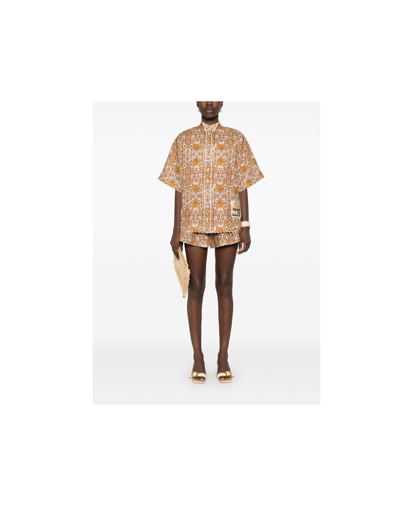Zimmermann Short - ORANGE/BROWN