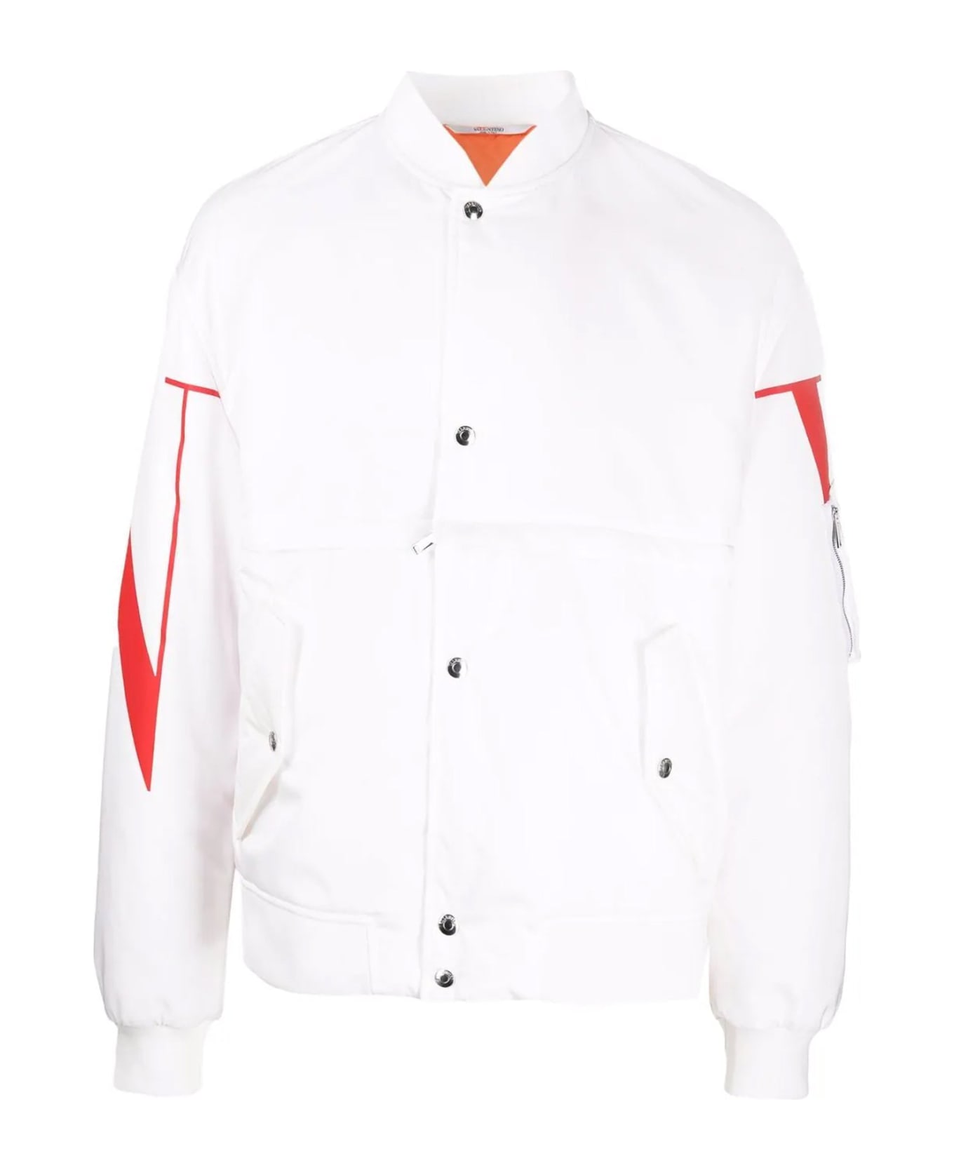 Valentino Logo Bomber Jacket - White ジャケット