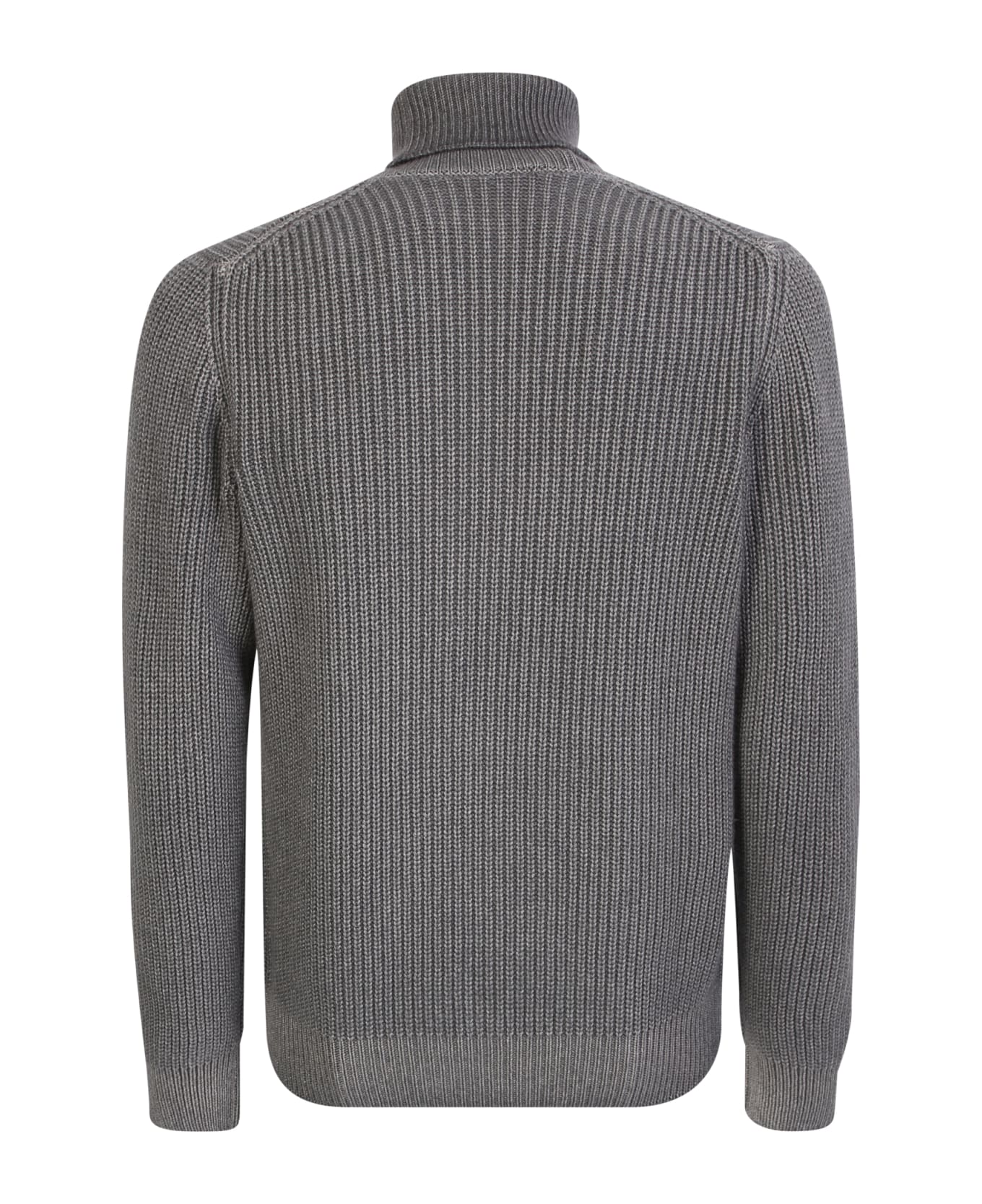 Lardini Ribbed Cashmere Pullover Grey - Grey ニットウェア