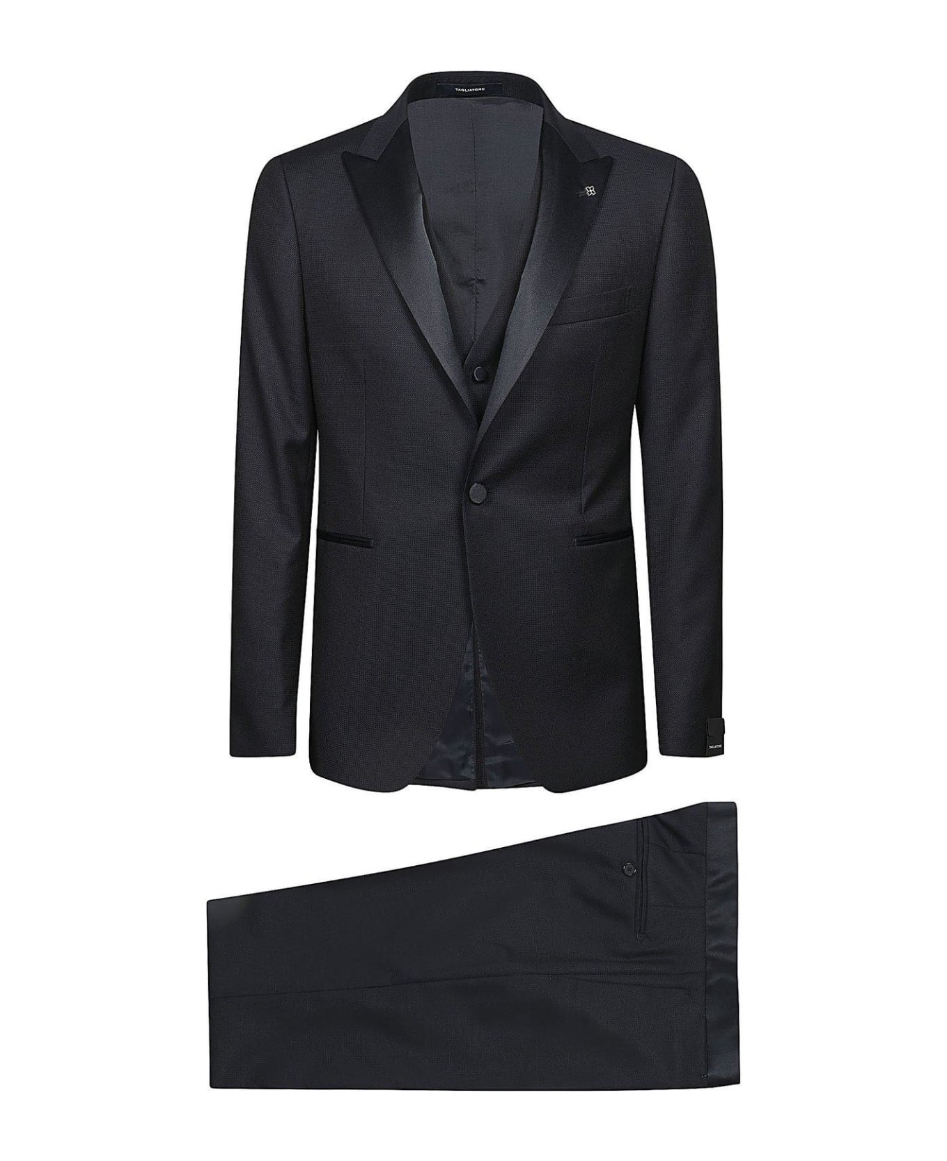 Tagliatore Single-breasted Three-piece Suit Set - Blu scuro