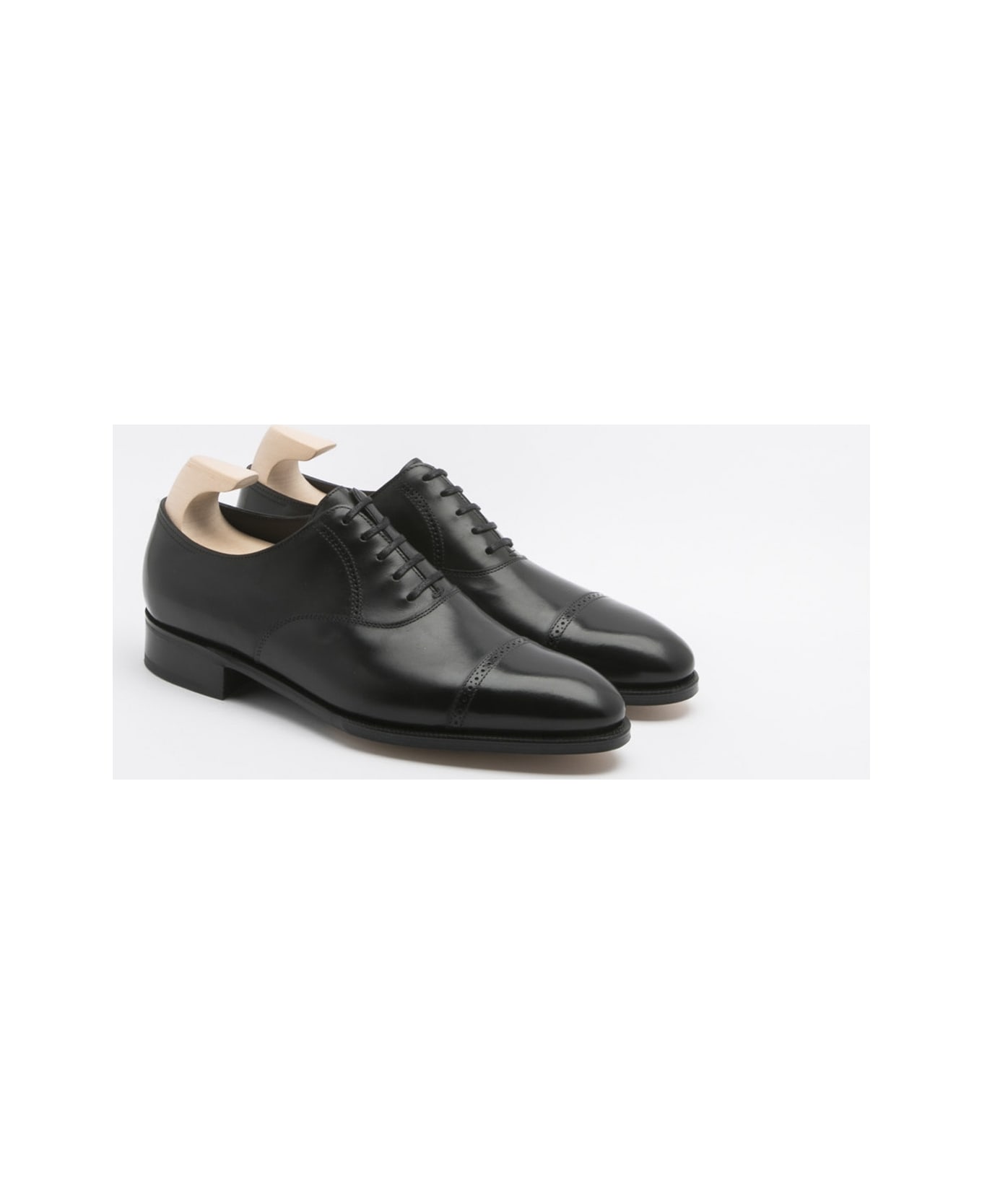 John Lobb Philip Ii Black Oxford Calf Oxford Shoe (fitting F/ee