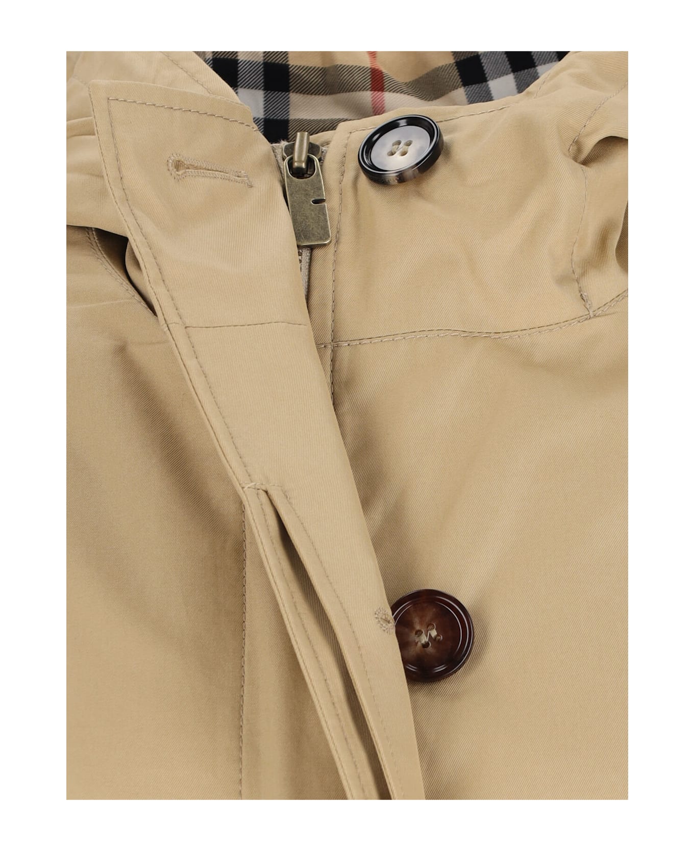 Burberry Zip Cropped Jacket - Beige
