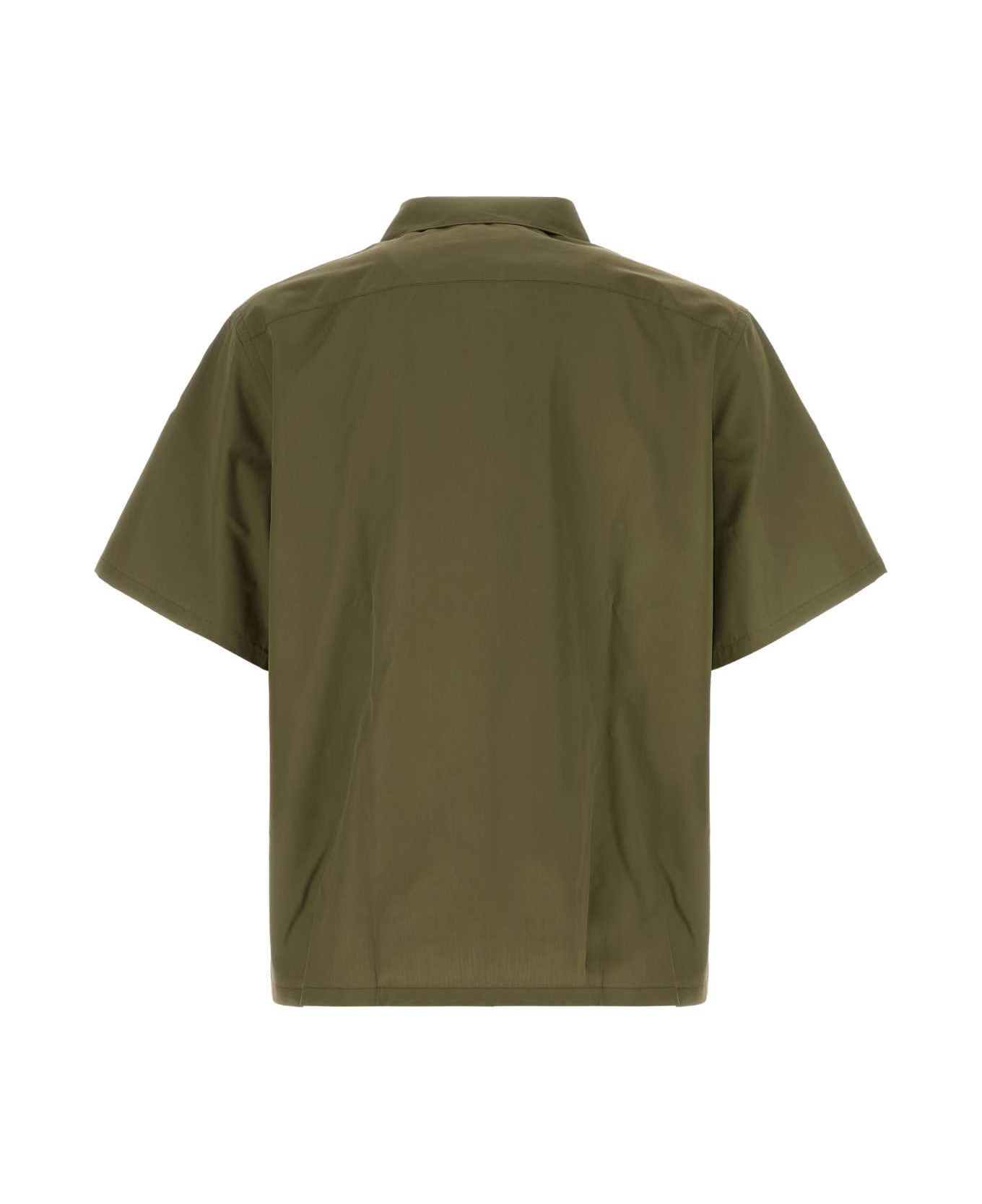 Army Green Poplin Shirt - Thumbnail 1