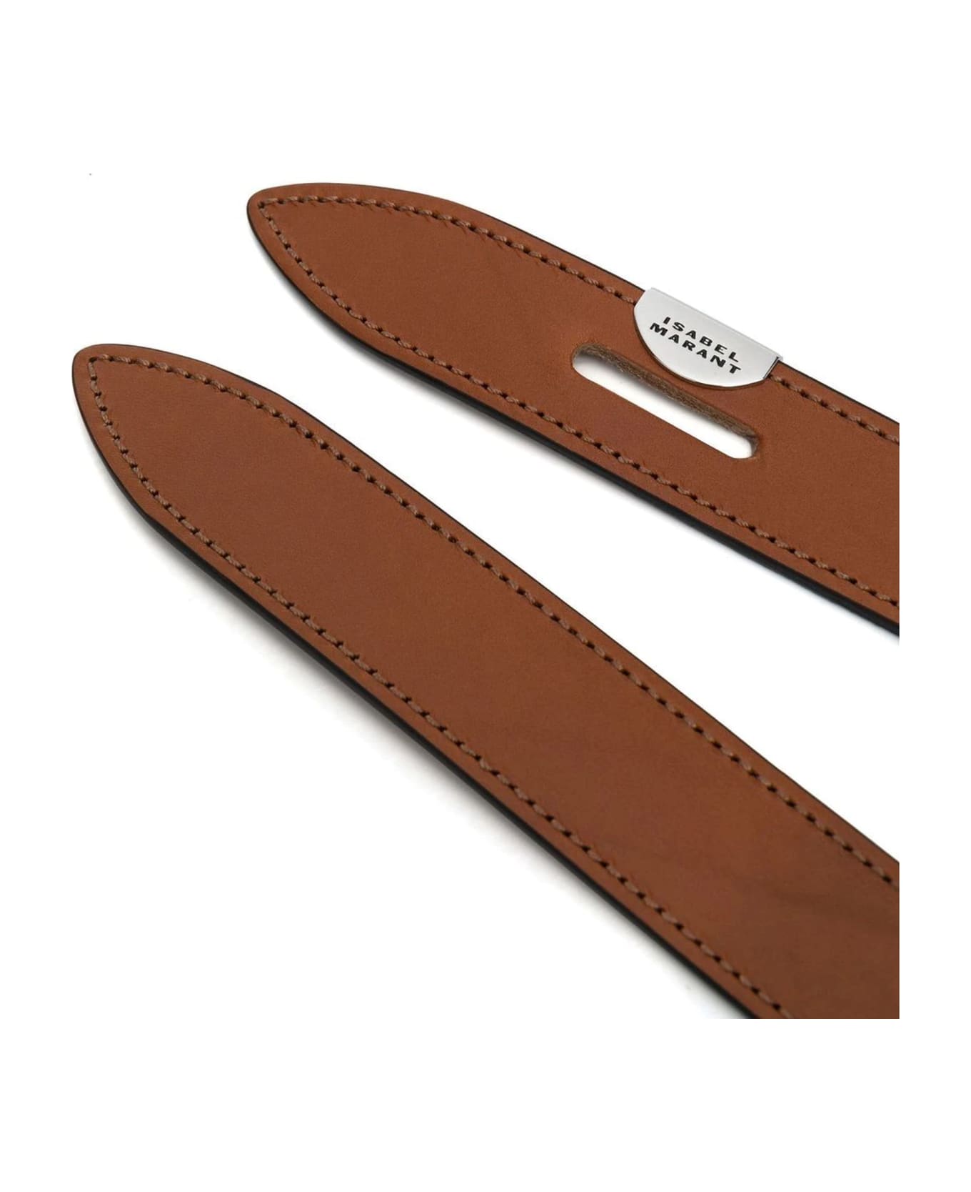 Isabel Marant Brown Calf Leather Belt - NEUTRALS