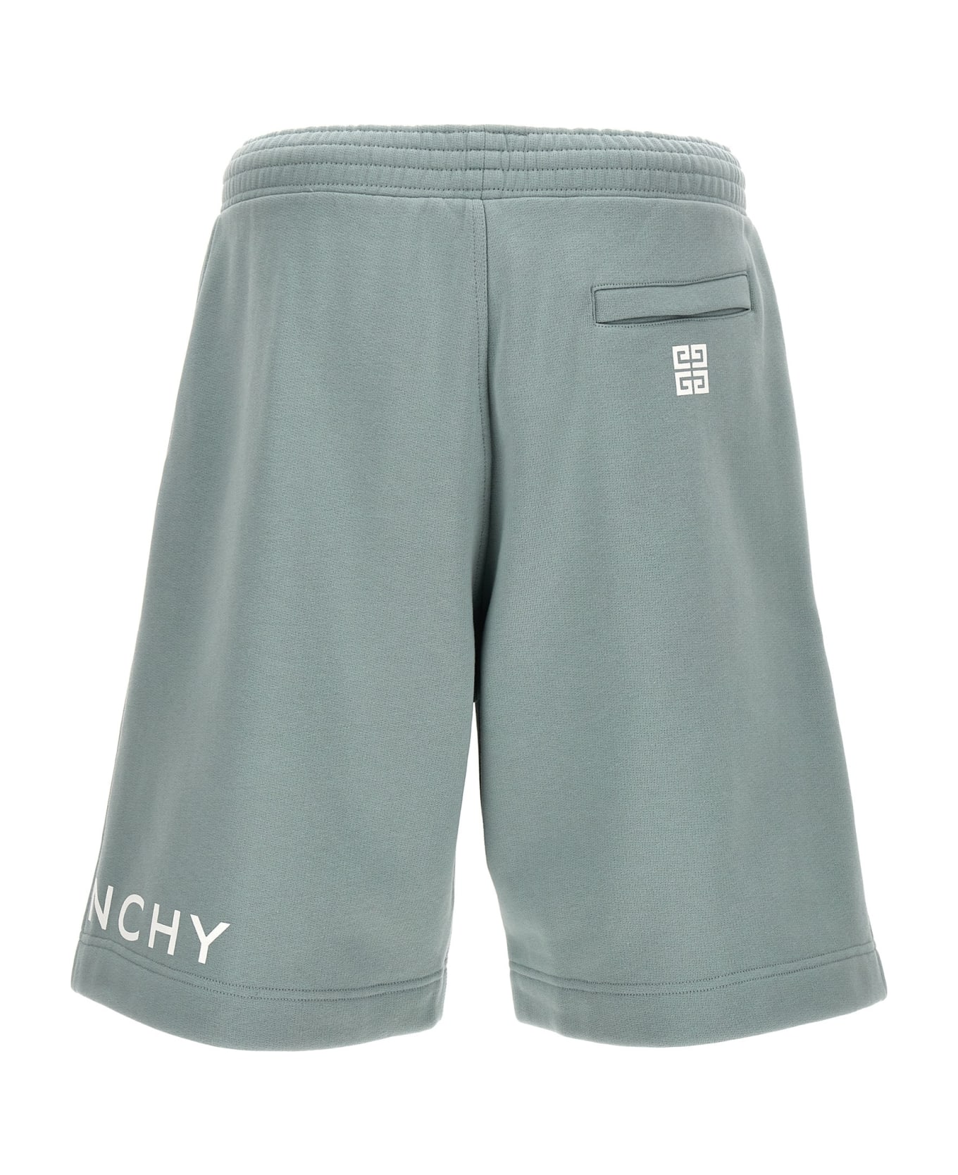 Givenchy Logo Print Bermuda Shorts - Light Blue