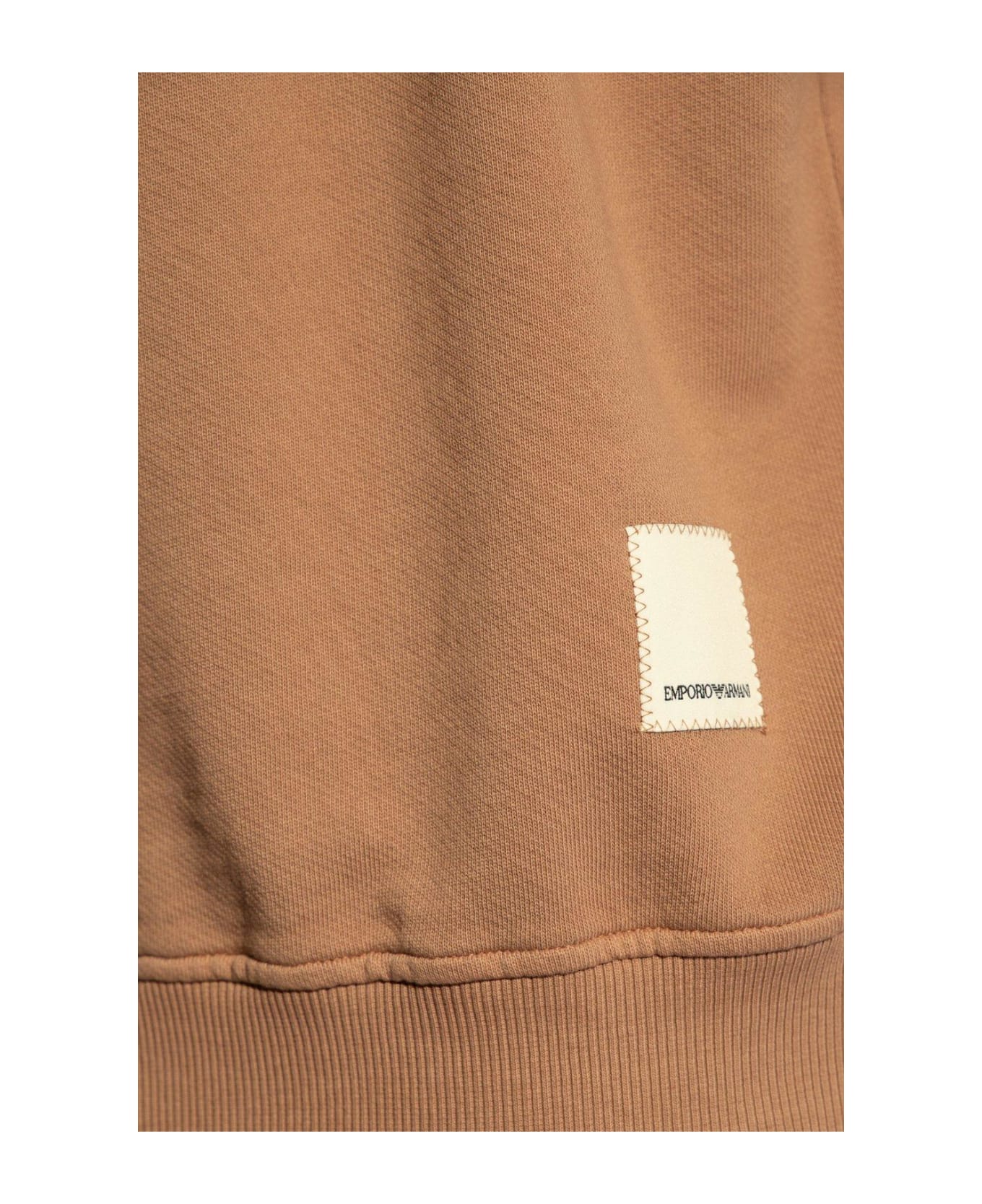 Emporio Armani Sustainable Collection Hoodie - BROWN フリース