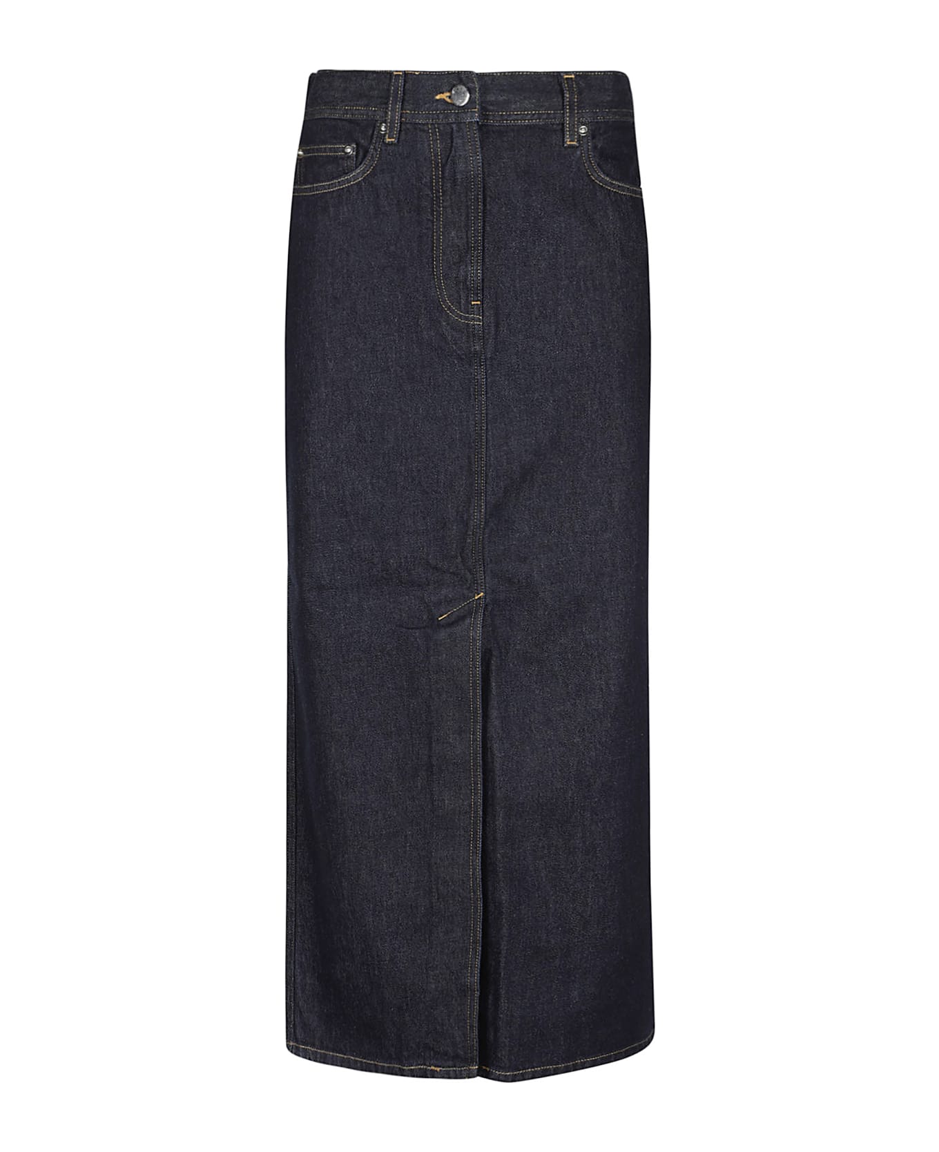 Loulou Studio Rona Denim Long Skirt - BLUE
