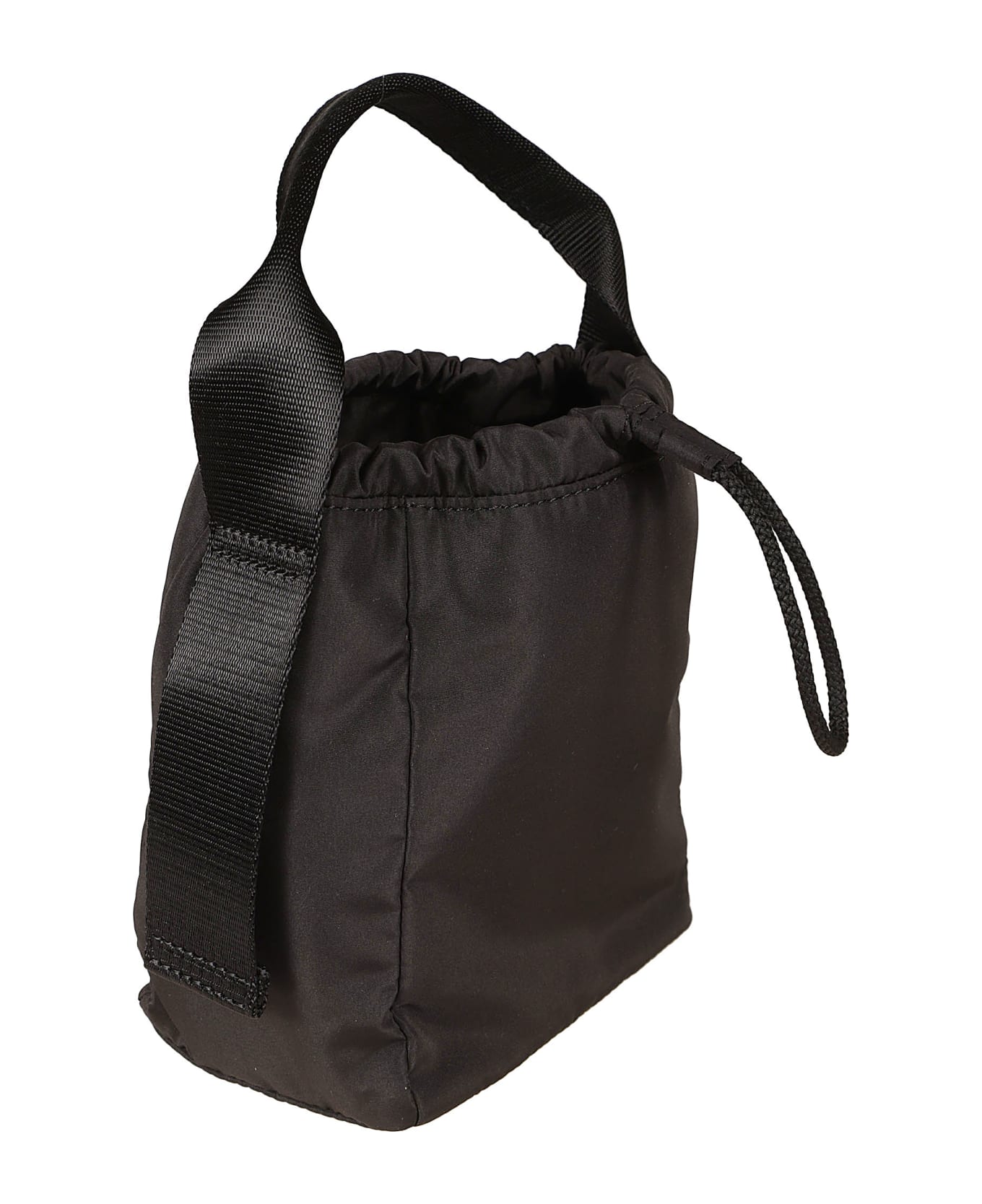 Ganni Drawstring Top Bucket Bag - Black
