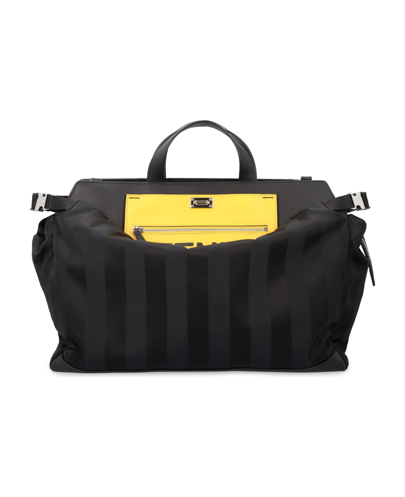 Fendi Peekaboo Nylon And Leather Bag - black