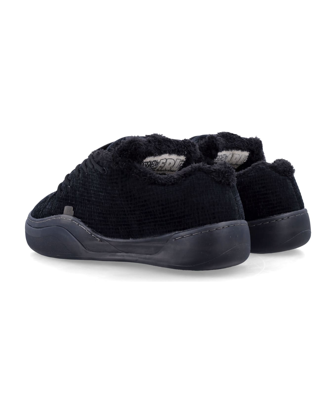 ERL Vamp Black Velvet Sneakers - BLACK