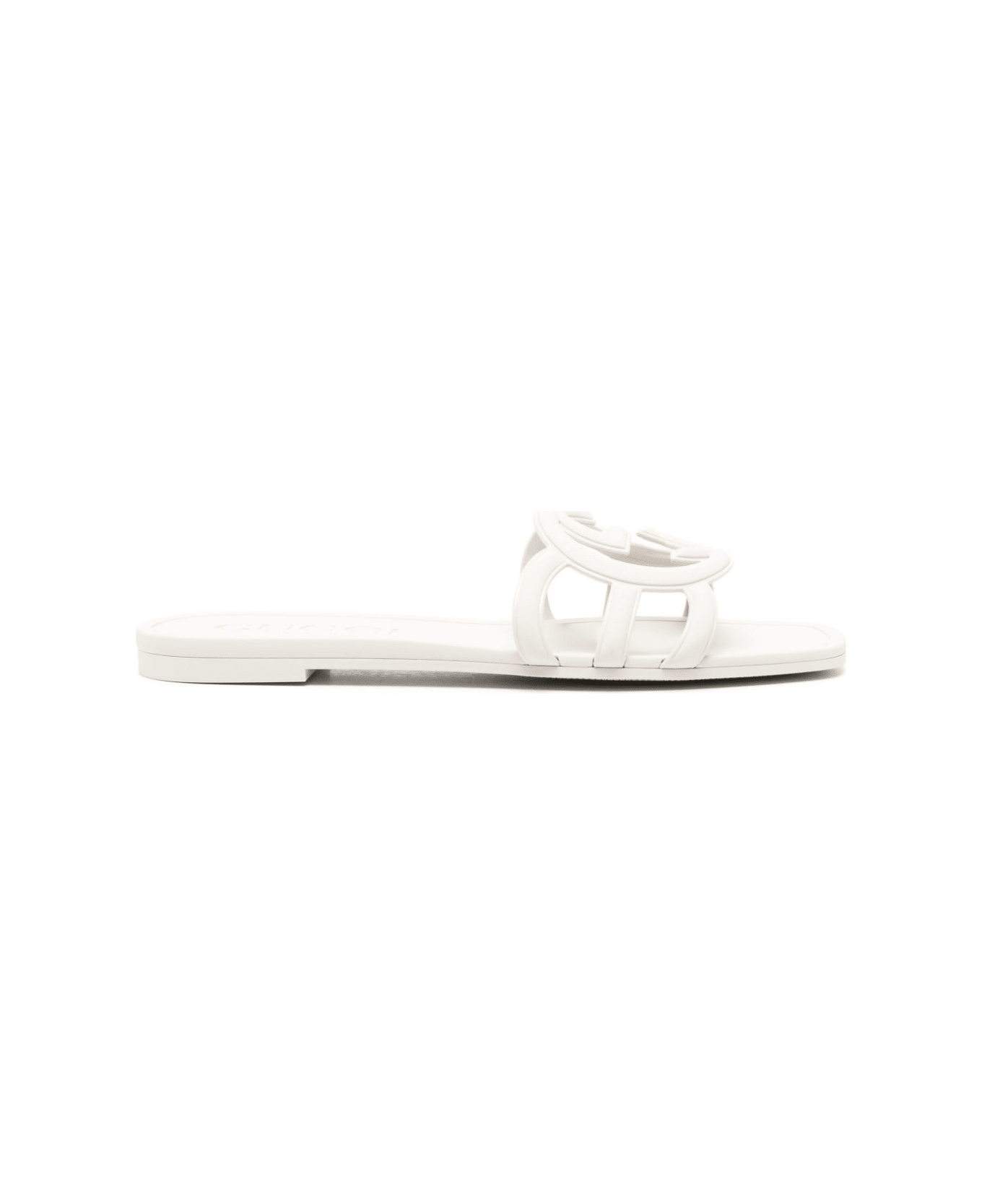Gucci Gg Interlocking Slides - White