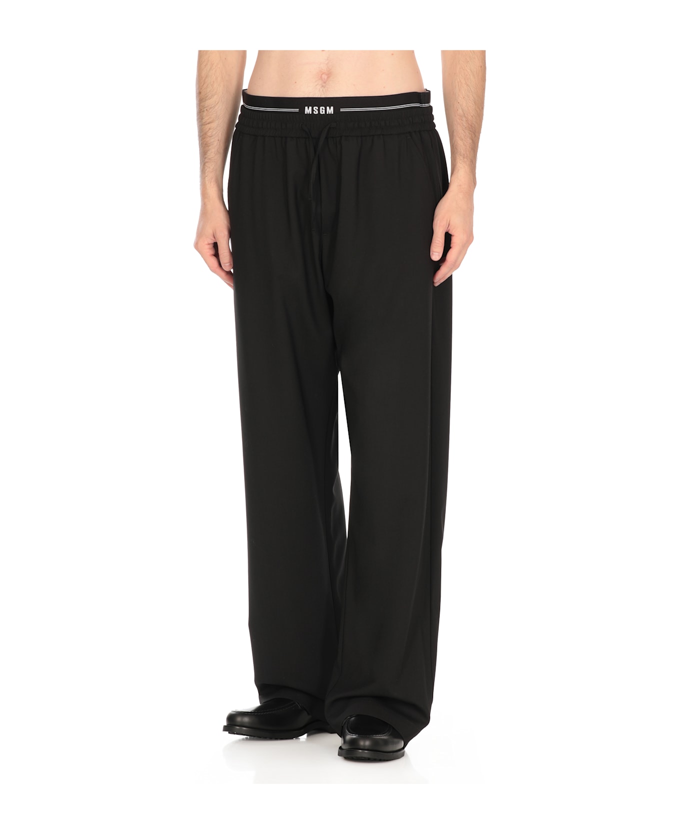 MSGM Wool Pants - Black