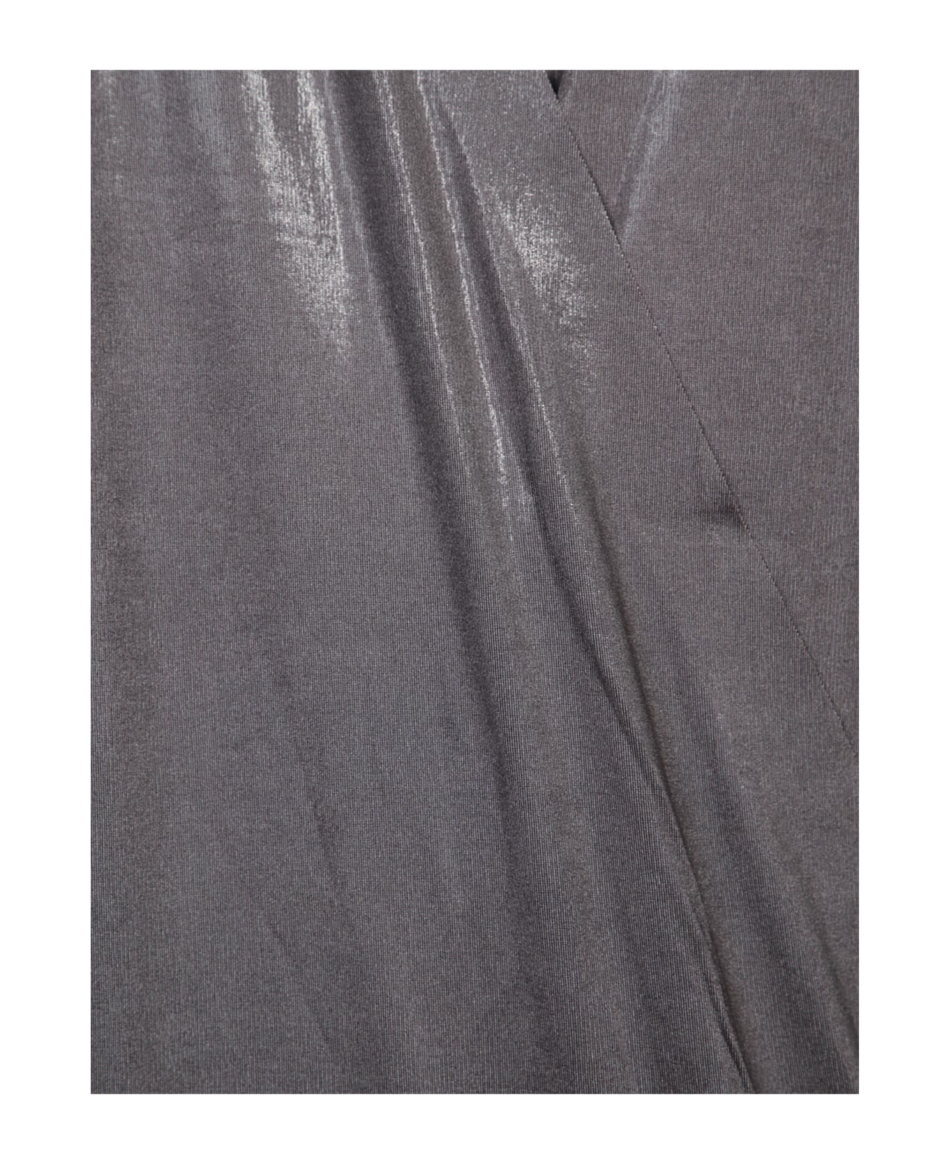 Norma Kamali Grey Long Wrap Side Slit Dress - Grey
