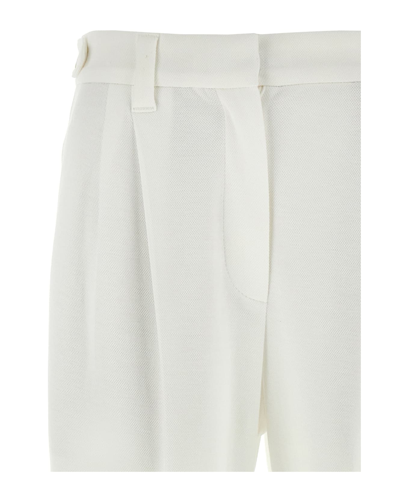 Brunello Cucinelli Piqué Pants - White