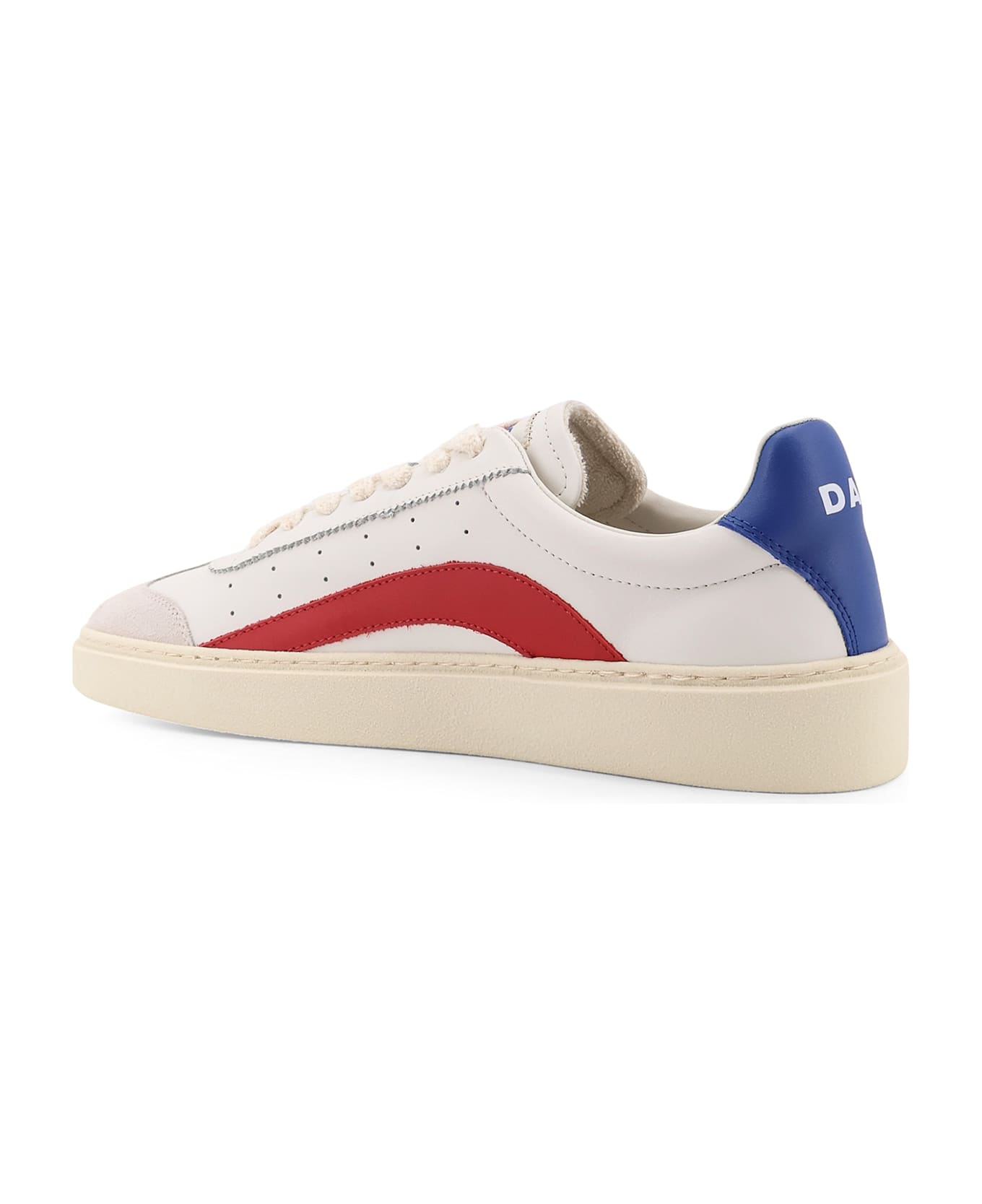 Dsquared2 Rider Leather Low-top Sneakers - Panna rosso blu
