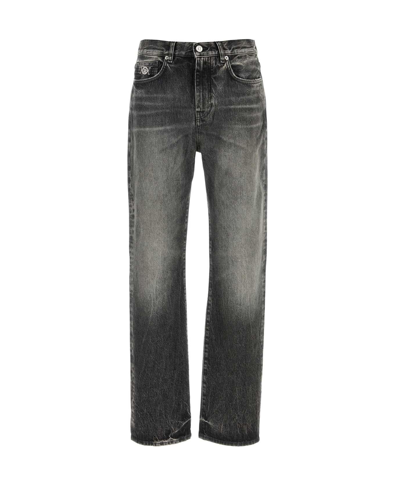 Versace Black Denim Jeans - MEDIUMGREY