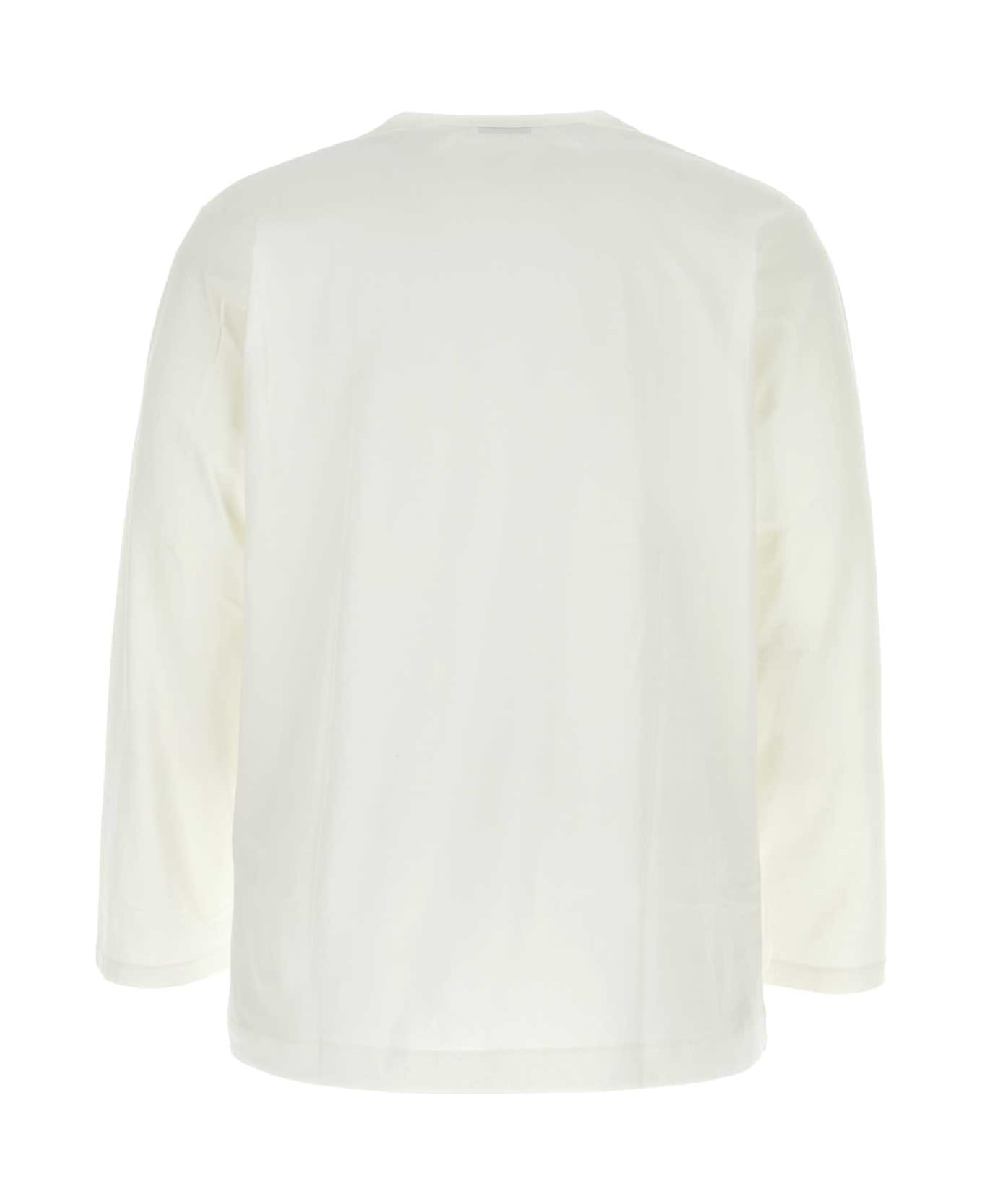 Yohji Yamamoto White Cotton T-shirt - OFFWHITE
