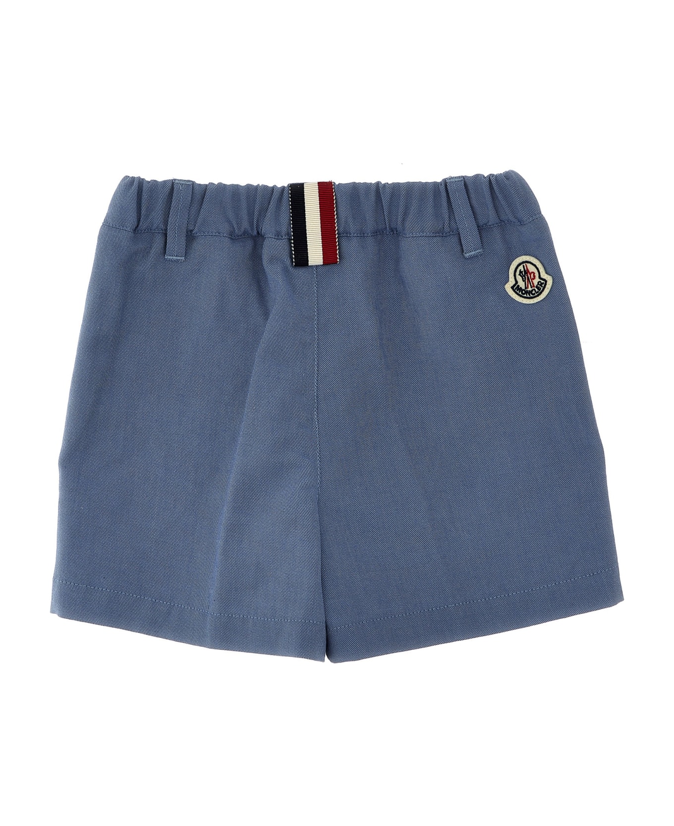 Moncler Chambray Shorts - Light Blue ボトムス