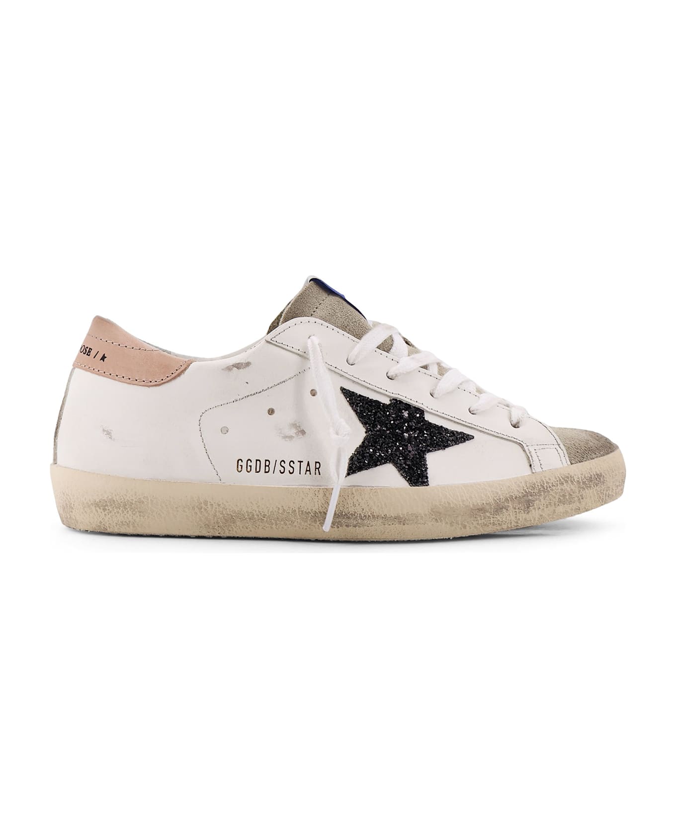 Golden Goose Super-star Classic With List Low-top Leather Sneakers - WHITE/TAUPE/BLACK/DOVE GREY