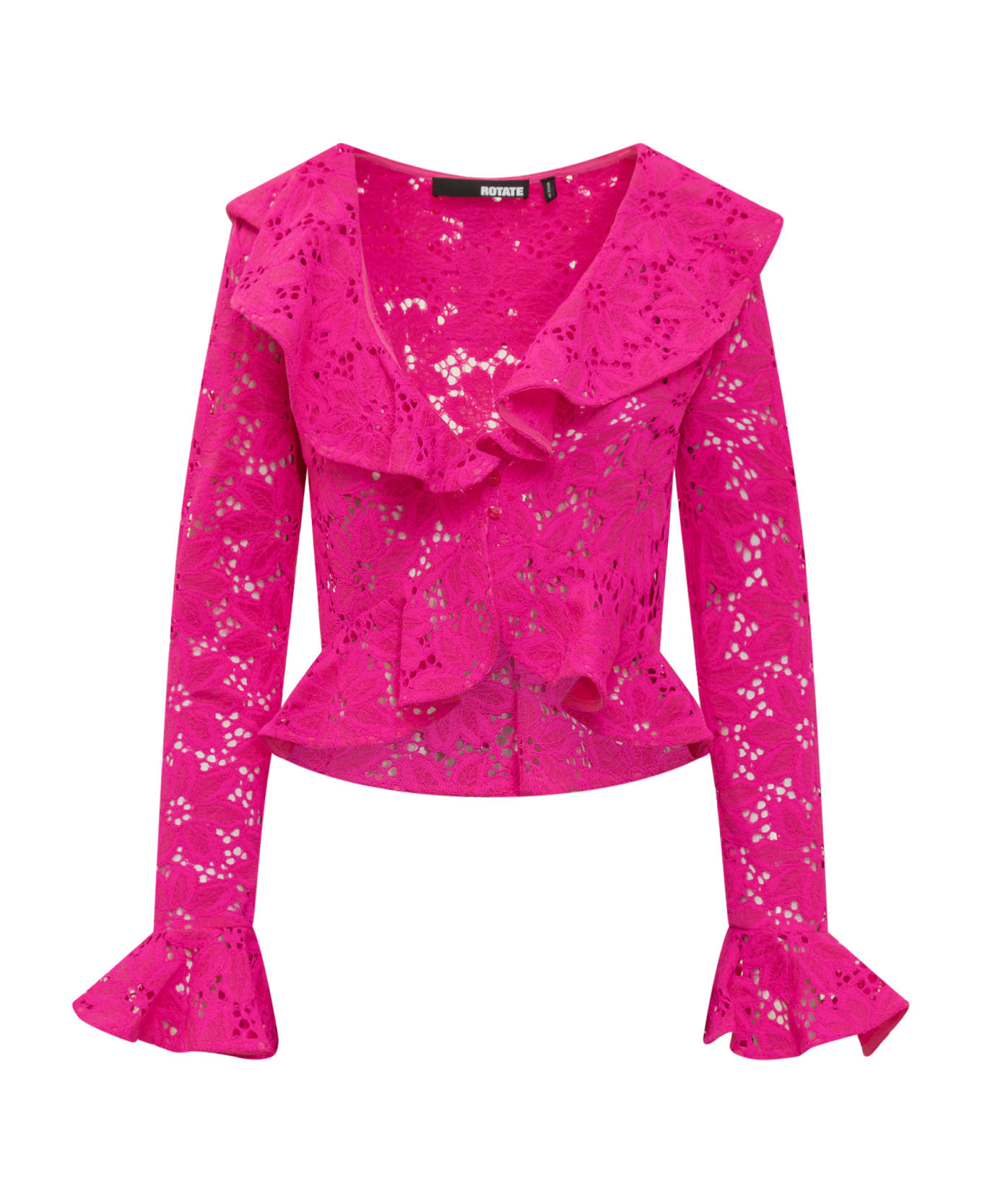 Rotate by Birger Christensen Heavy Lace Top - PINK GLO